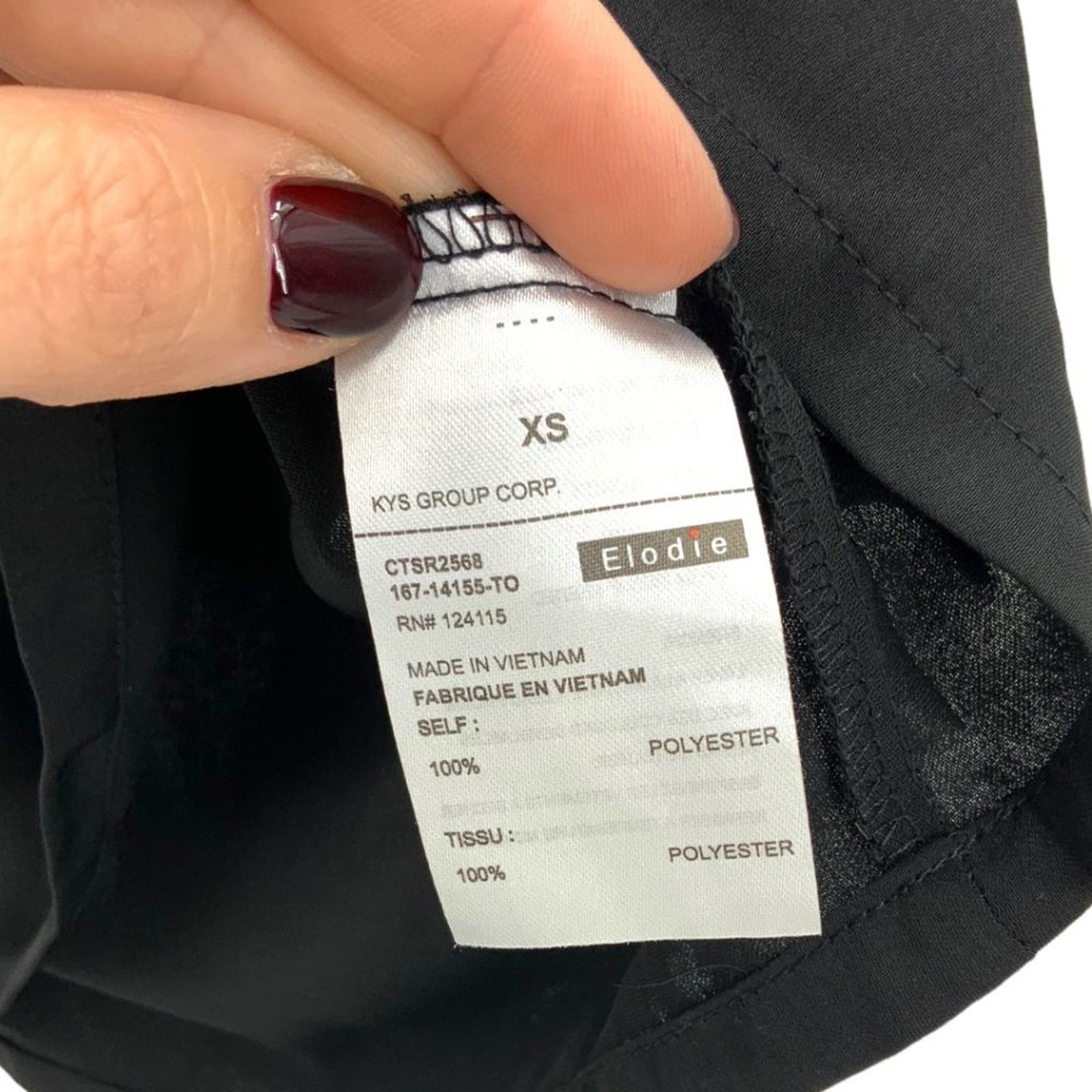 Other Elodie Black Puff Sleeve Blouse Size XS NWOT Size XS / US 0-2 / IT 36-38 - 5 Thumbnail