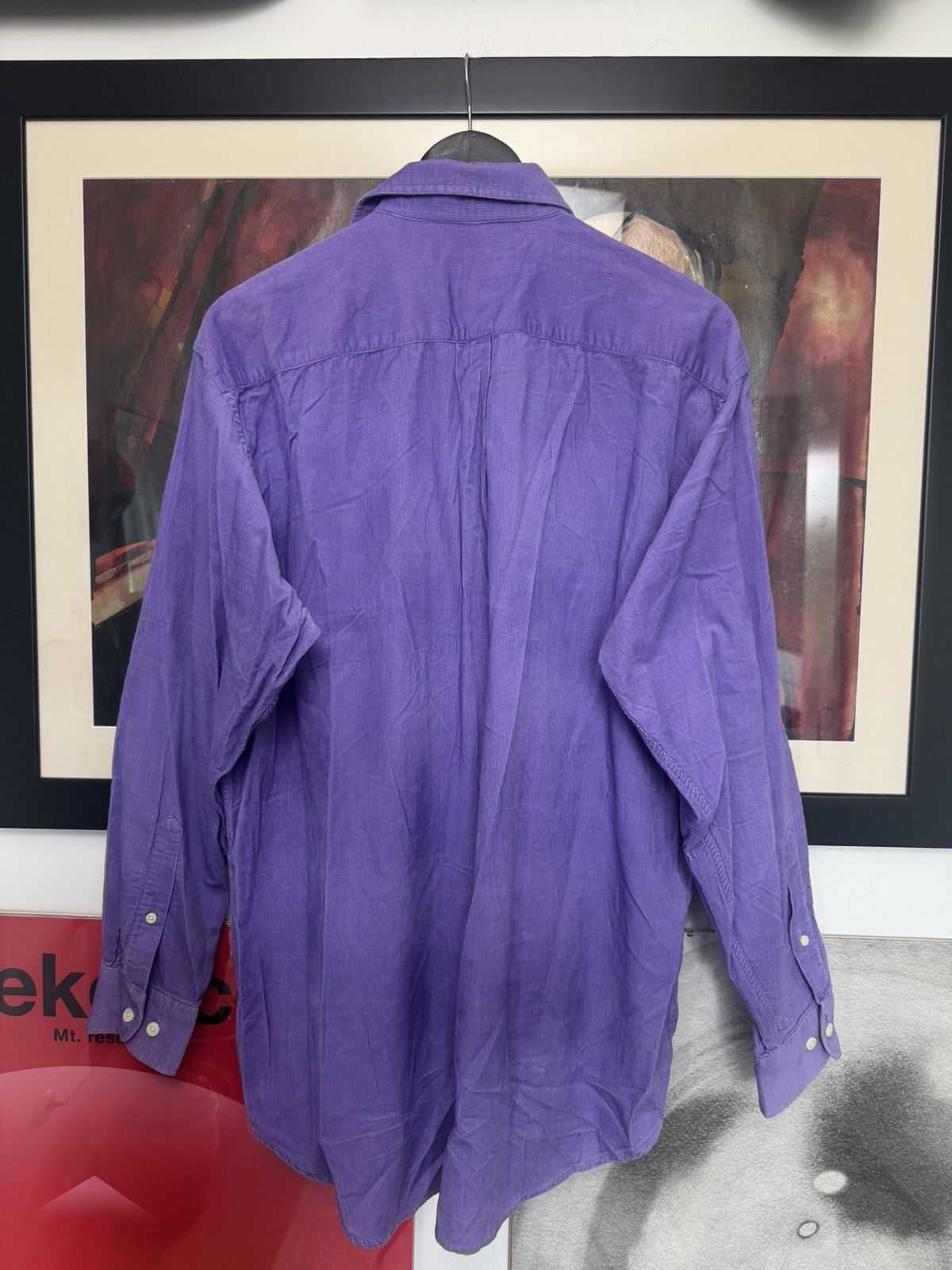 Burberry Thomas Burberry Button Up Shirt Vintage 90s Corduroy Purple Size US XL / EU 56 / 4 - 3 Thumbnail