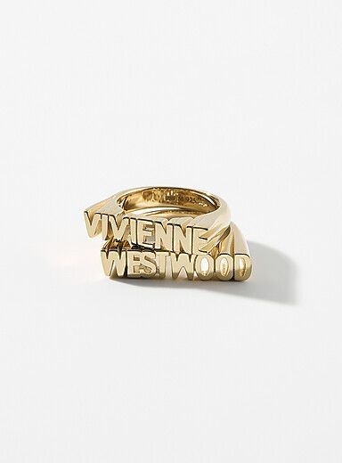 Vivienne Westwood BNWT AW25 VIVIENNE WESTWOOD ESSEX SIGNATURE DOUBLE RING L Size ONE SIZE - 1 Thumbnail