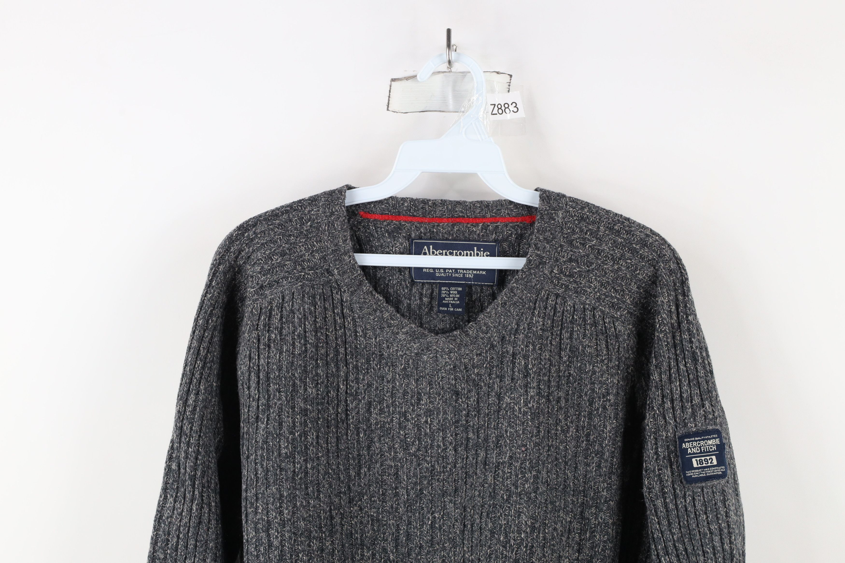 Abercrombie & Fitch × Vintage Vintage 90s Y2K Abercrombie & Fitch Blend Ribbed Sweater Size L / US 10 / IT 46 - 2 Thumbnail