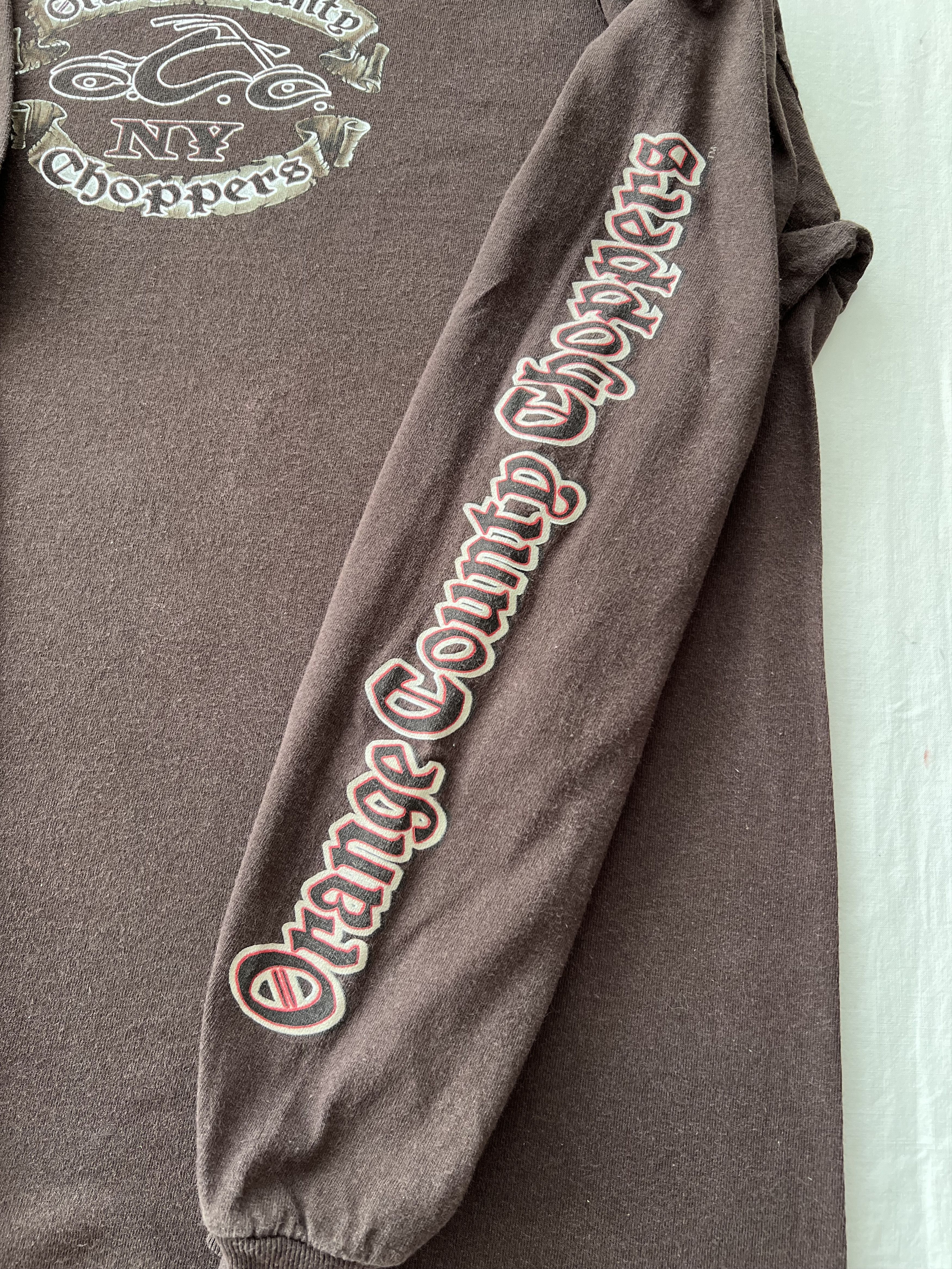Vintage Vintage 2000s Orange Country Choppers Bulldog Long Sleeve Size US L / EU 52-54 / 3 - 6 Thumbnail