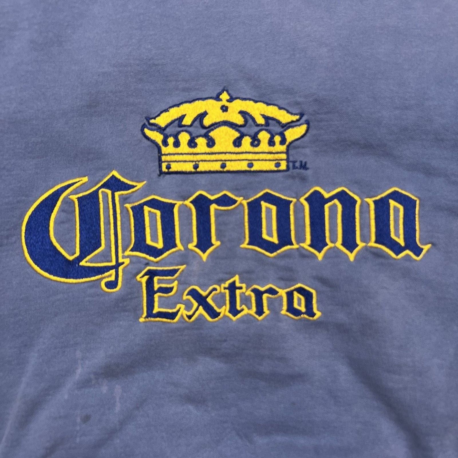 Vintage Vintage 90s Corona Extra Beer Sweatshirt Distressed Pullover Size US XL / EU 56 / 4 - 2 Thumbnail