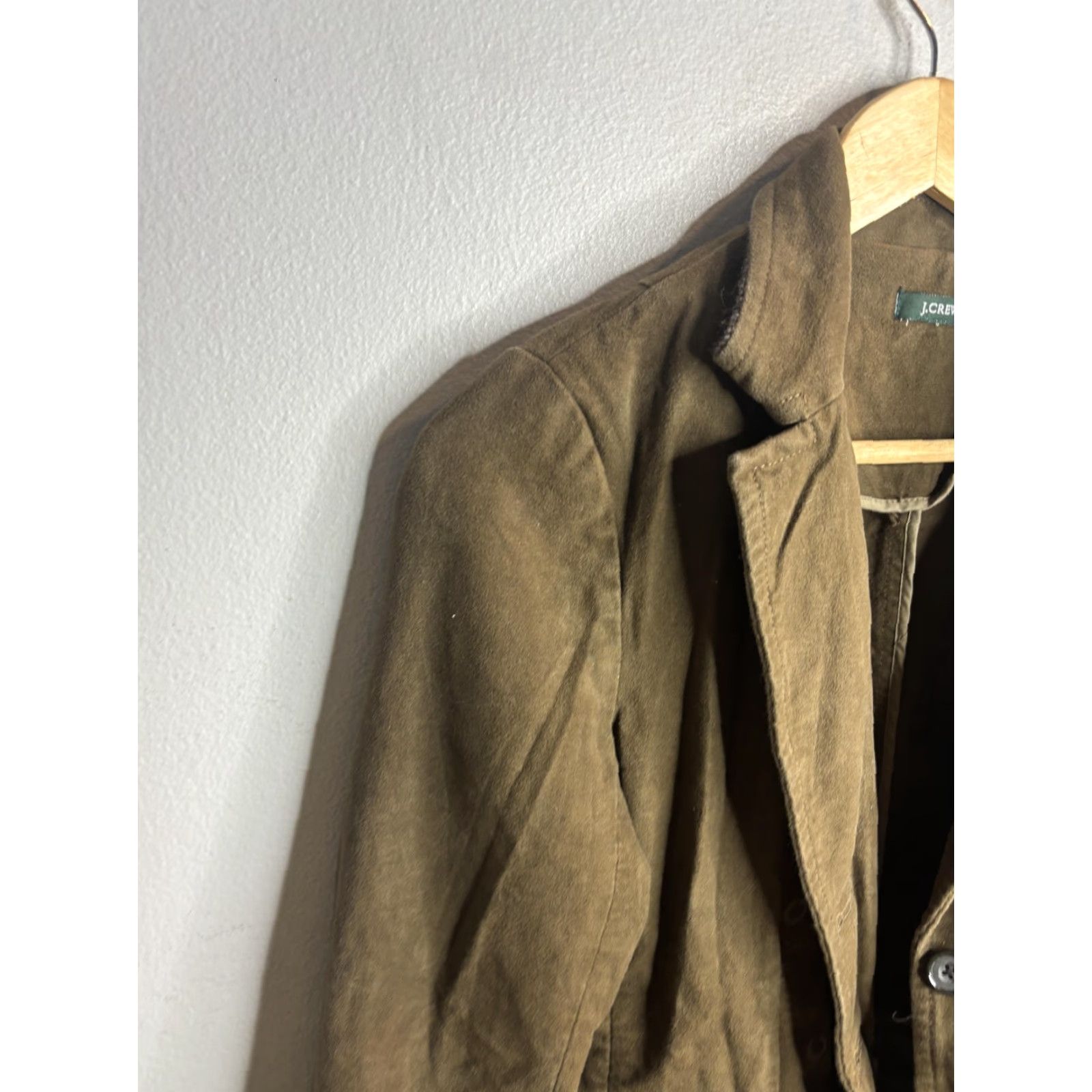 J.Crew J.CREW Blazer Womens L Brown Cotton Twill 3 Button Tailored Casual Jacket Size L / US 10 / IT 46 - 2 Thumbnail