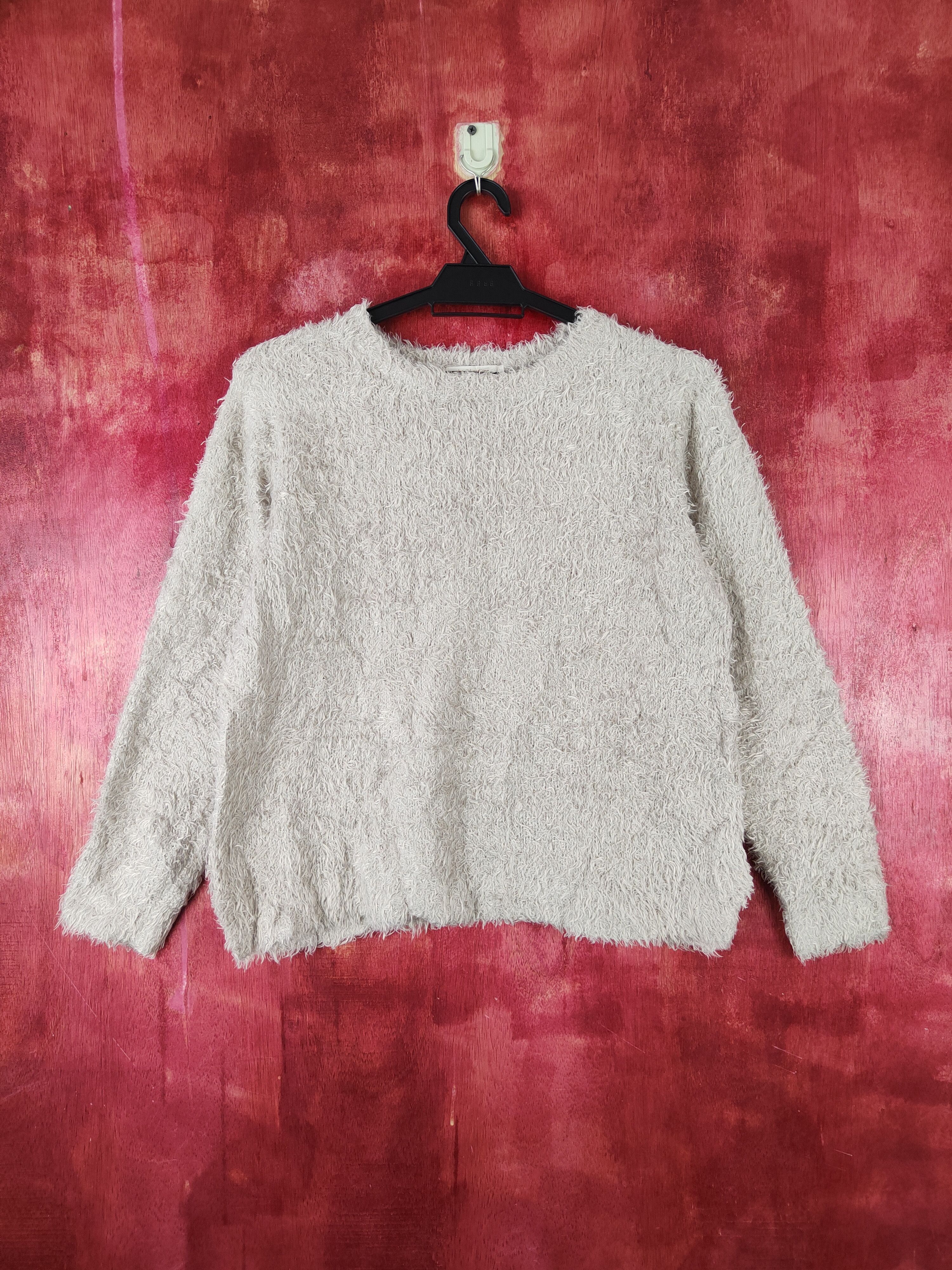 Japanese Brand × Vintage Chocol Raffine Robe Beige Fur Mohair Knitwear COOL DESIGN Size M / US 6-8 / IT 42-44 - 1 Thumbnail