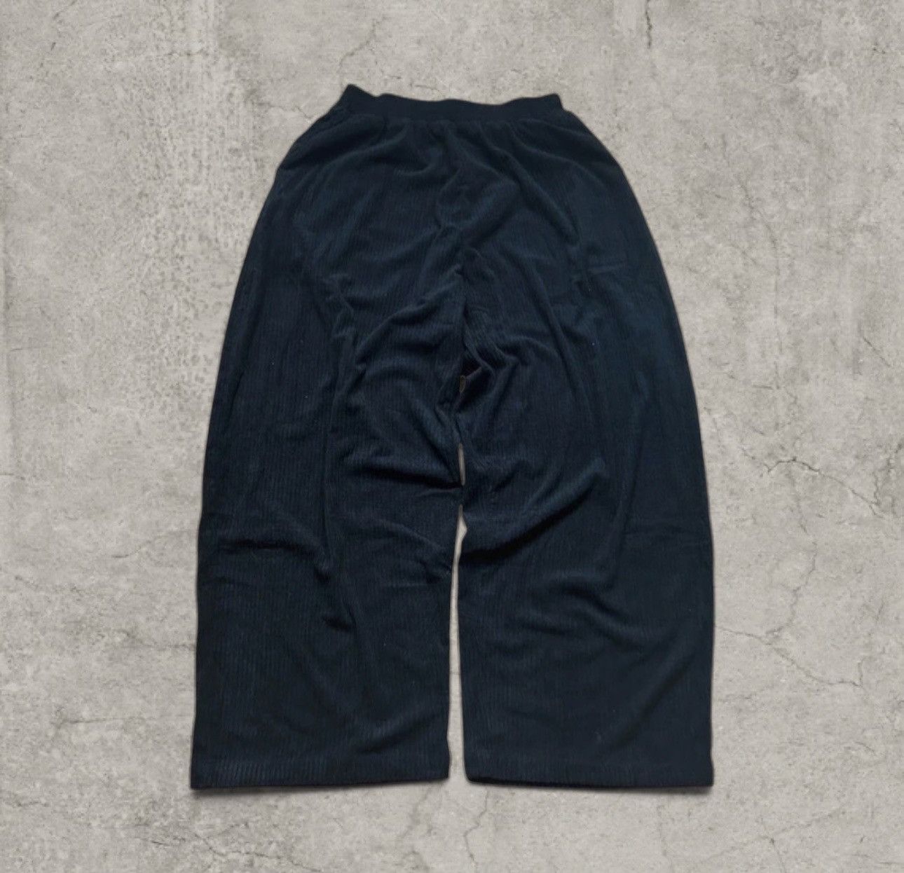 Japanese Brand Super baggy wide leg corduroy trousers joggers in black. L. Size US 34 / EU 50 - 1 Thumbnail