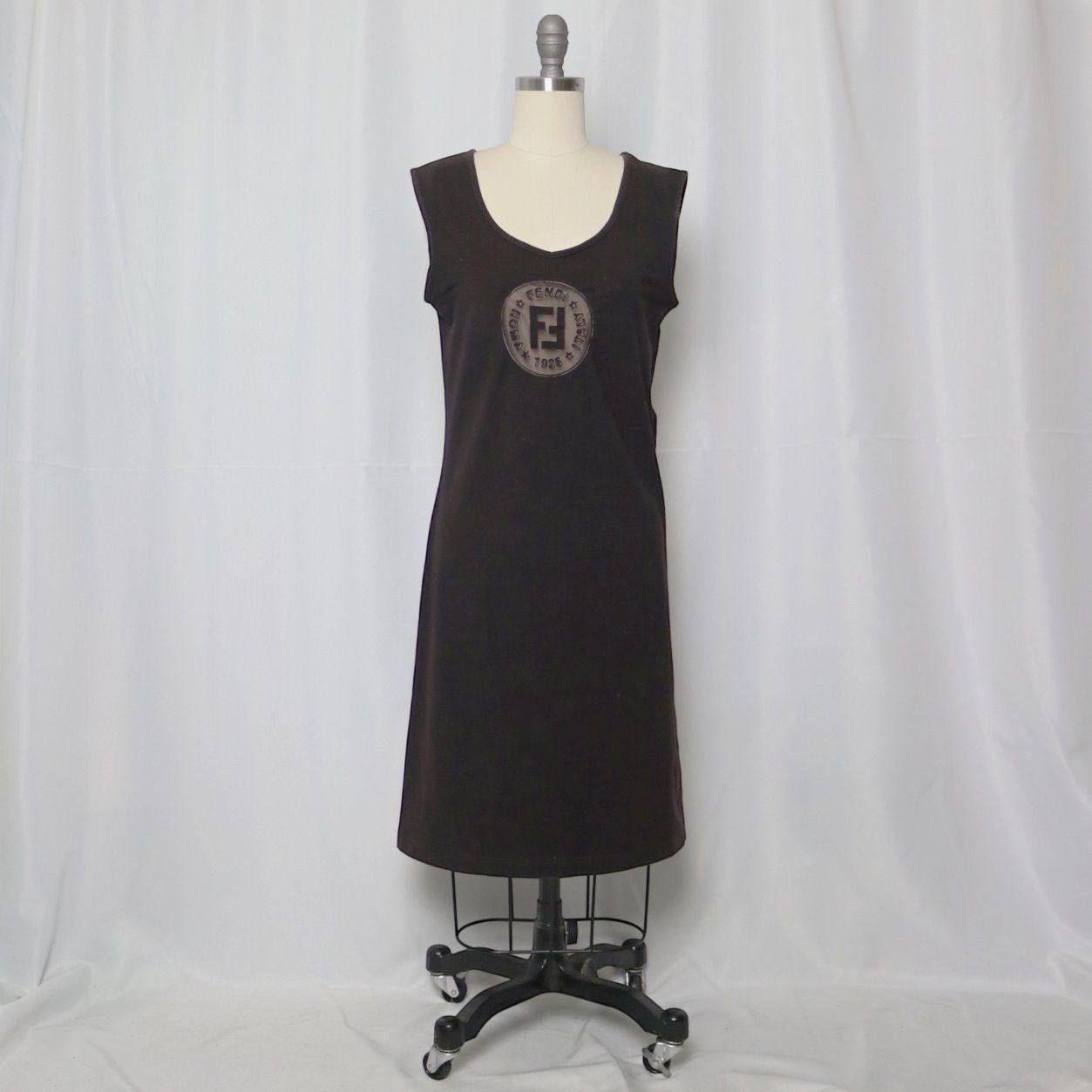 Fendi Vtg Fendi FF Logo Keyhole Tank Dress Size M / US 6-8 / IT 42-44 - 5 Thumbnail