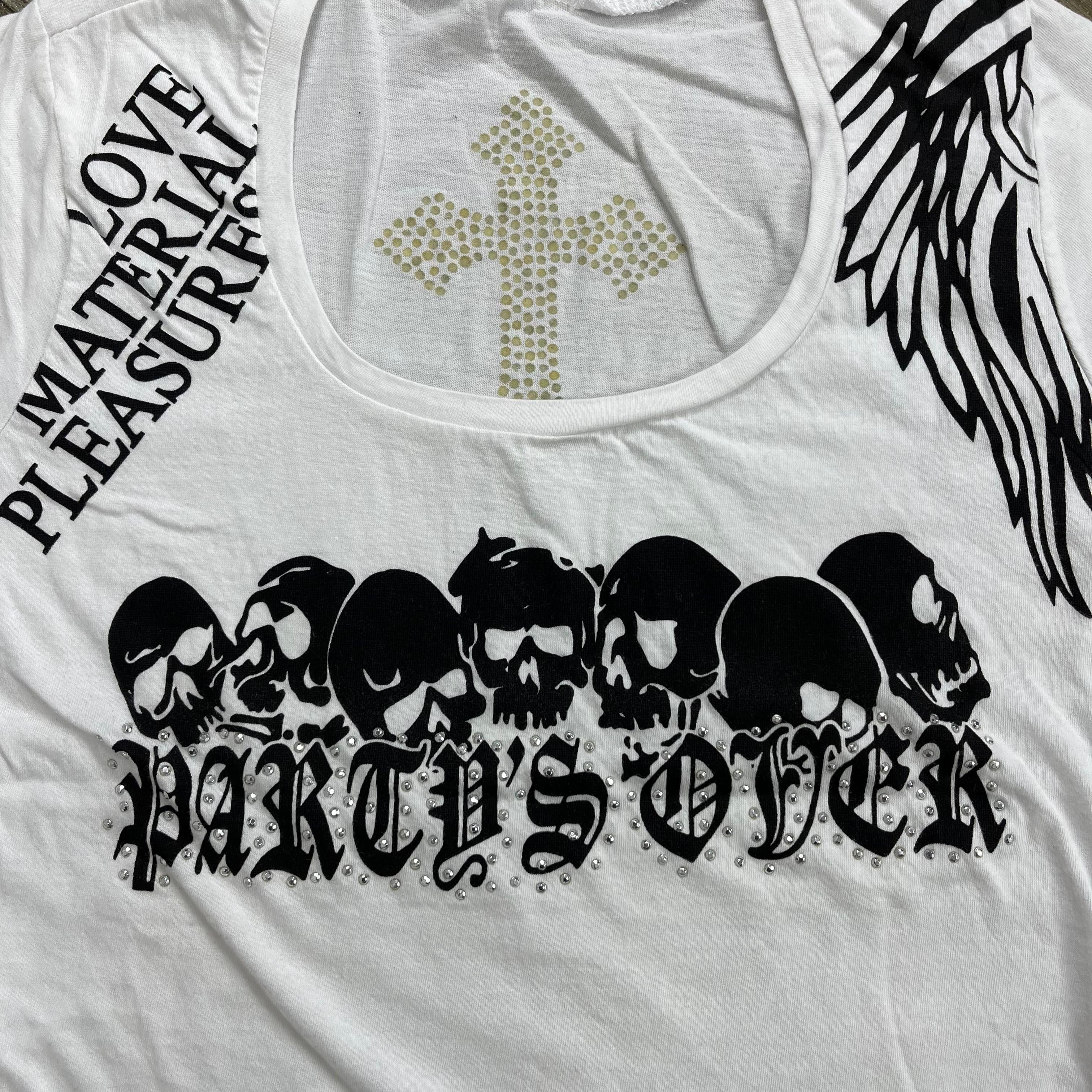 Japanese Brand 2000s D.I.A Skulls Cross Grunge Gothic Ifsix Lgb Style Tee Size S / US 4 / IT 40 - 3 Thumbnail