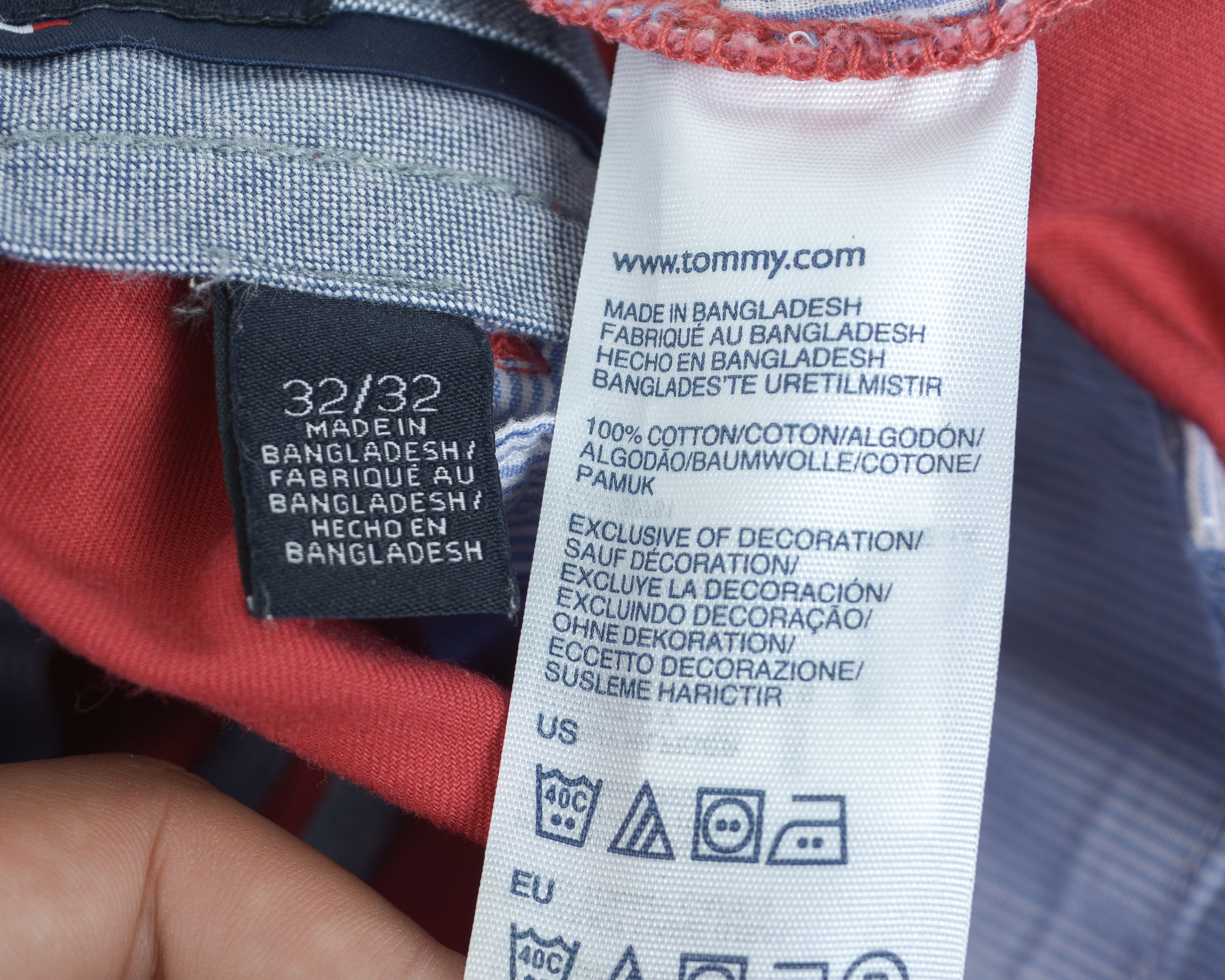 Tommy Hilfiger Coupe Sur Mesure W32 L32 Pants Straight Trousers Chino Red Size US 32 / EU 48 - 6 Thumbnail