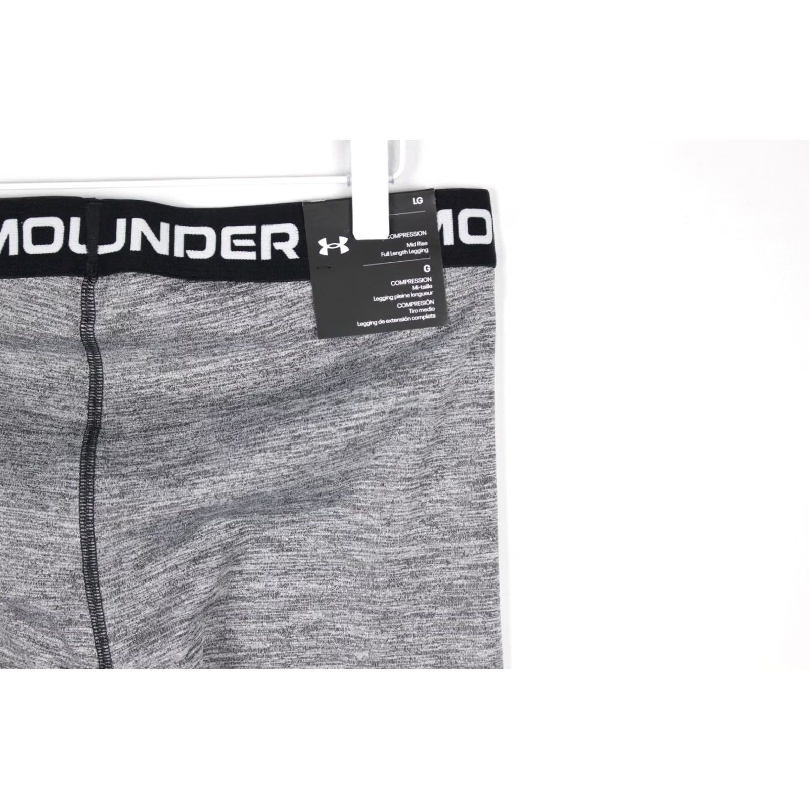 Under Armour Under Armour Women s Coldgear Twist Leggins L Large Gray Heather 1381806 100 Size 36" / US 14 / IT 50 - 4 Thumbnail