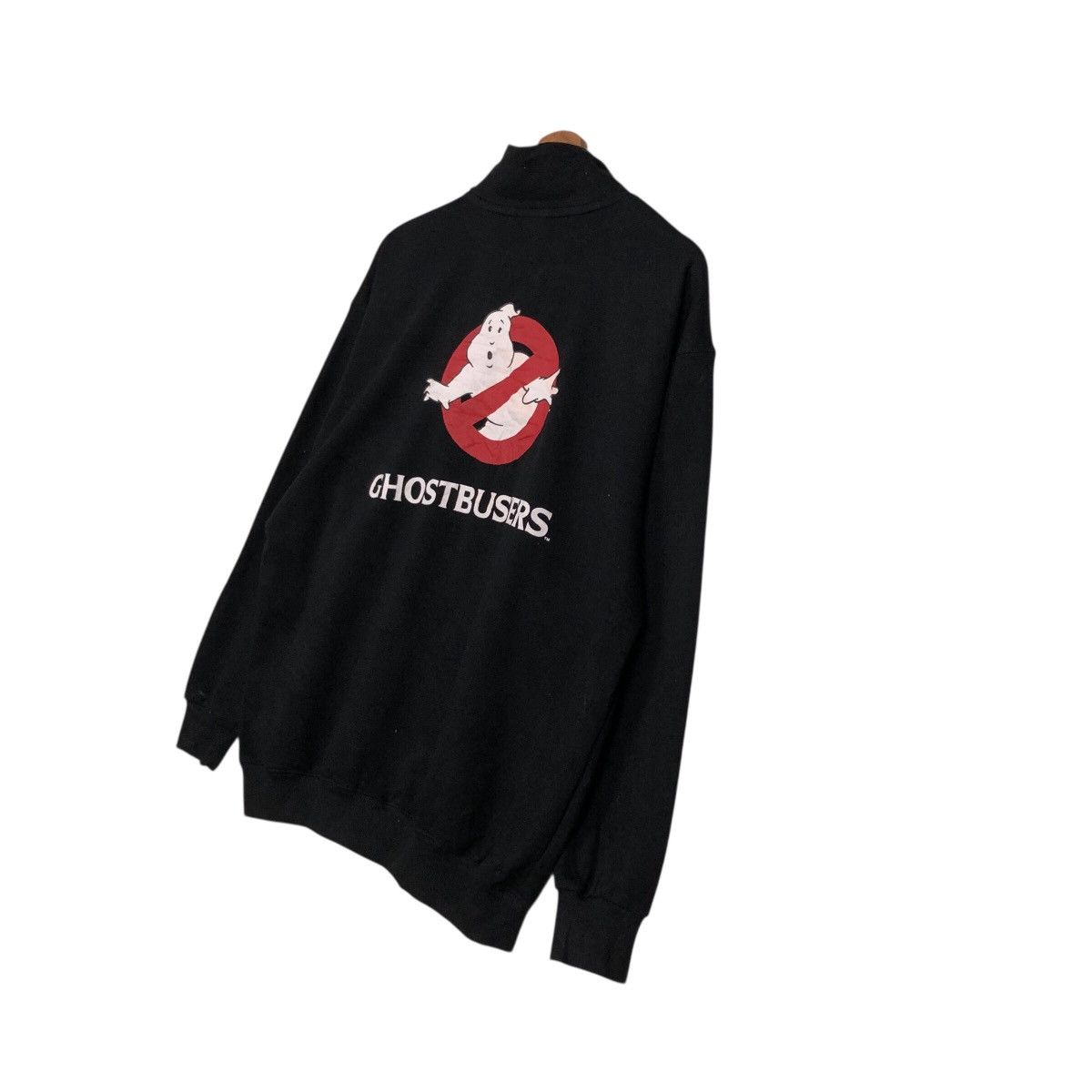 Japanese Brand Rich Black Half Zipper Collar Sweatshirt Scary Ghostbusters Size US M / EU 48-50 / 2 - 11 Thumbnail