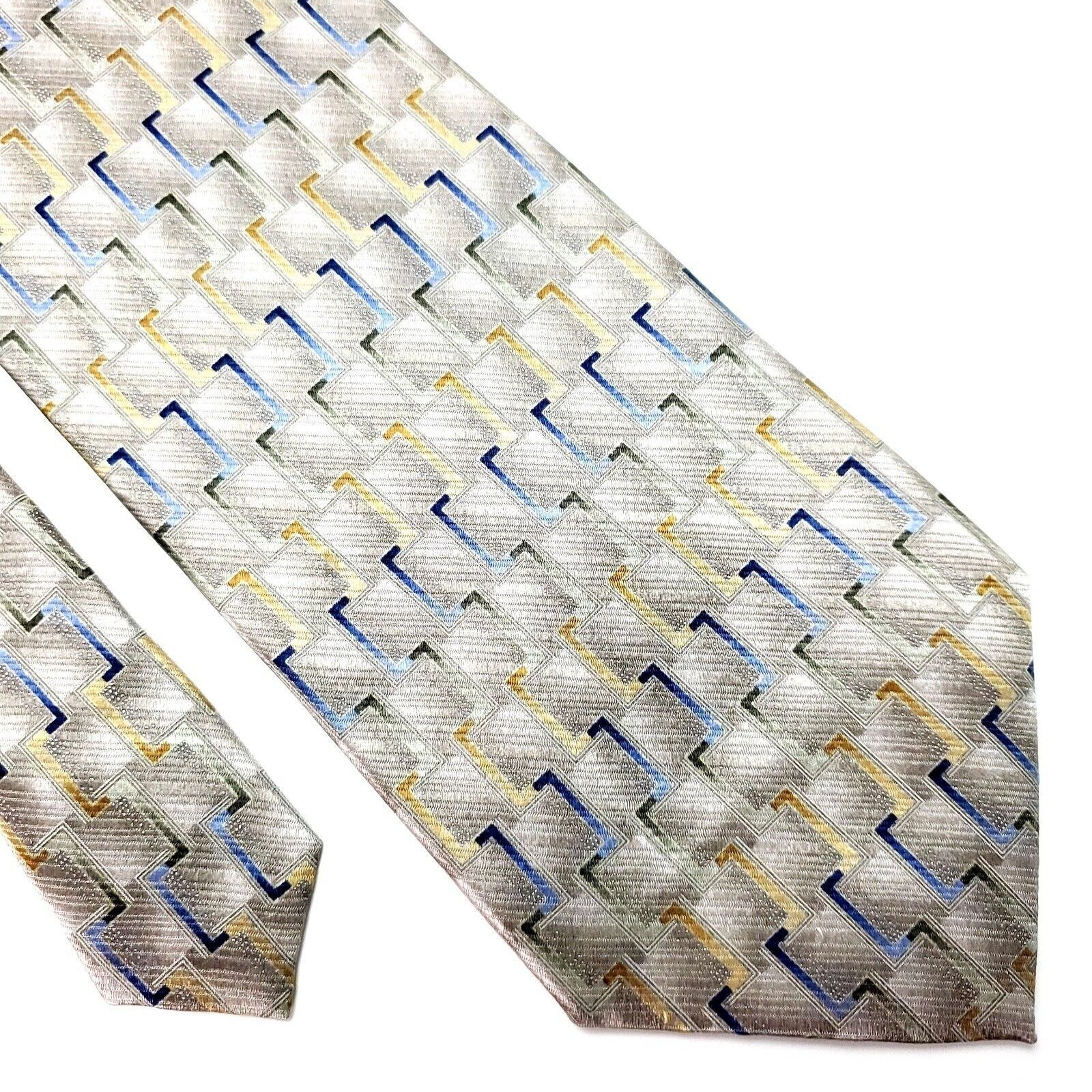 Jos. A. Bank Jos A Bank Print Gray Geometric USA Size ONE SIZE - 1 Thumbnail
