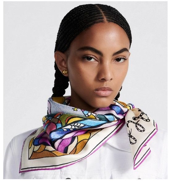 Dior o1w1db11024 Size: OS / Princess & Dragon Square Scarf Size ONE SIZE - 5 Thumbnail