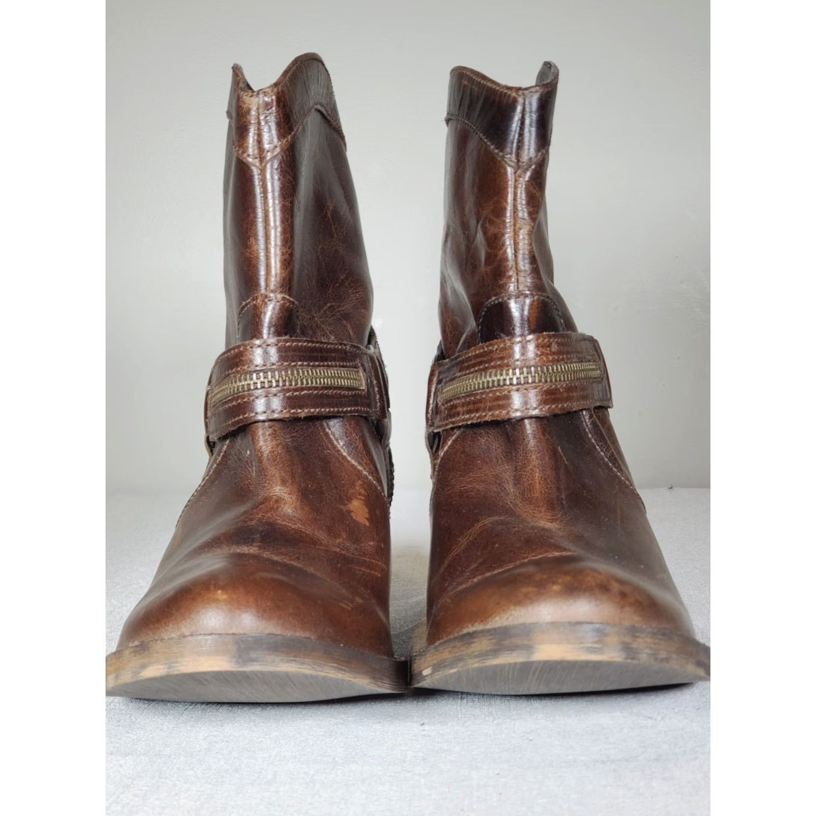 Etro Dingo Metro Bluff Western Harness Boots Brown Leather Zipper Women's US 10 New Size US 10 / IT 40 - 7 Thumbnail