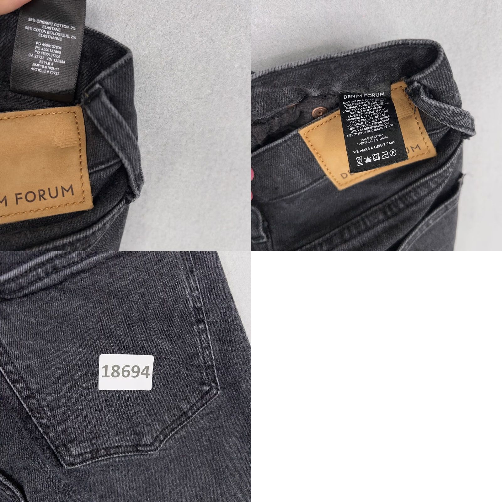Aritzia Denim Forum Jeans Womens 24 Black Aritzia Yoko High Rise Slim Button Fly Size 42" / US 20 - 10 Thumbnail