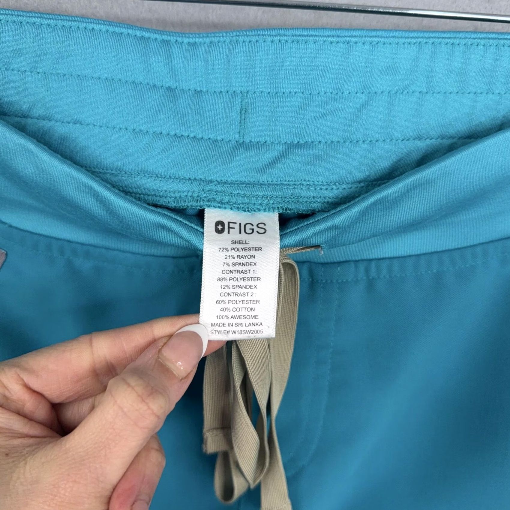 Vintage FIGS Scrub Pants Womens XS Blue Technical Collection Jogger Cargo Workwear Size 26" / US 2 / IT 38 - 5 Thumbnail