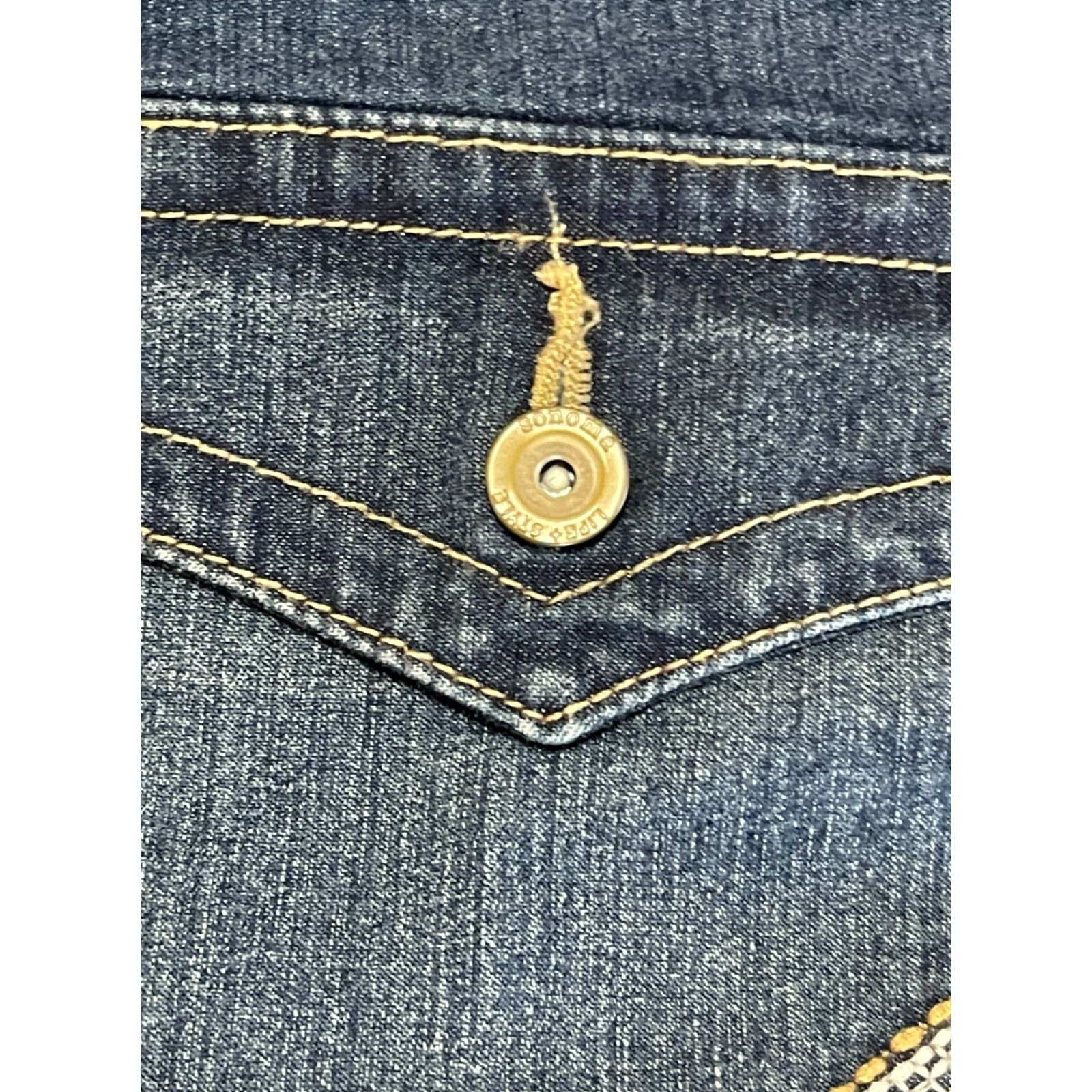 Vintage Sonoma Shorts Womens Size 10 Denim Blue Bermuda Modern Short Casual Regular Fit Front Flat Front Women's Clothing Size 32" / US 10 / IT 46 - 5 Thumbnail