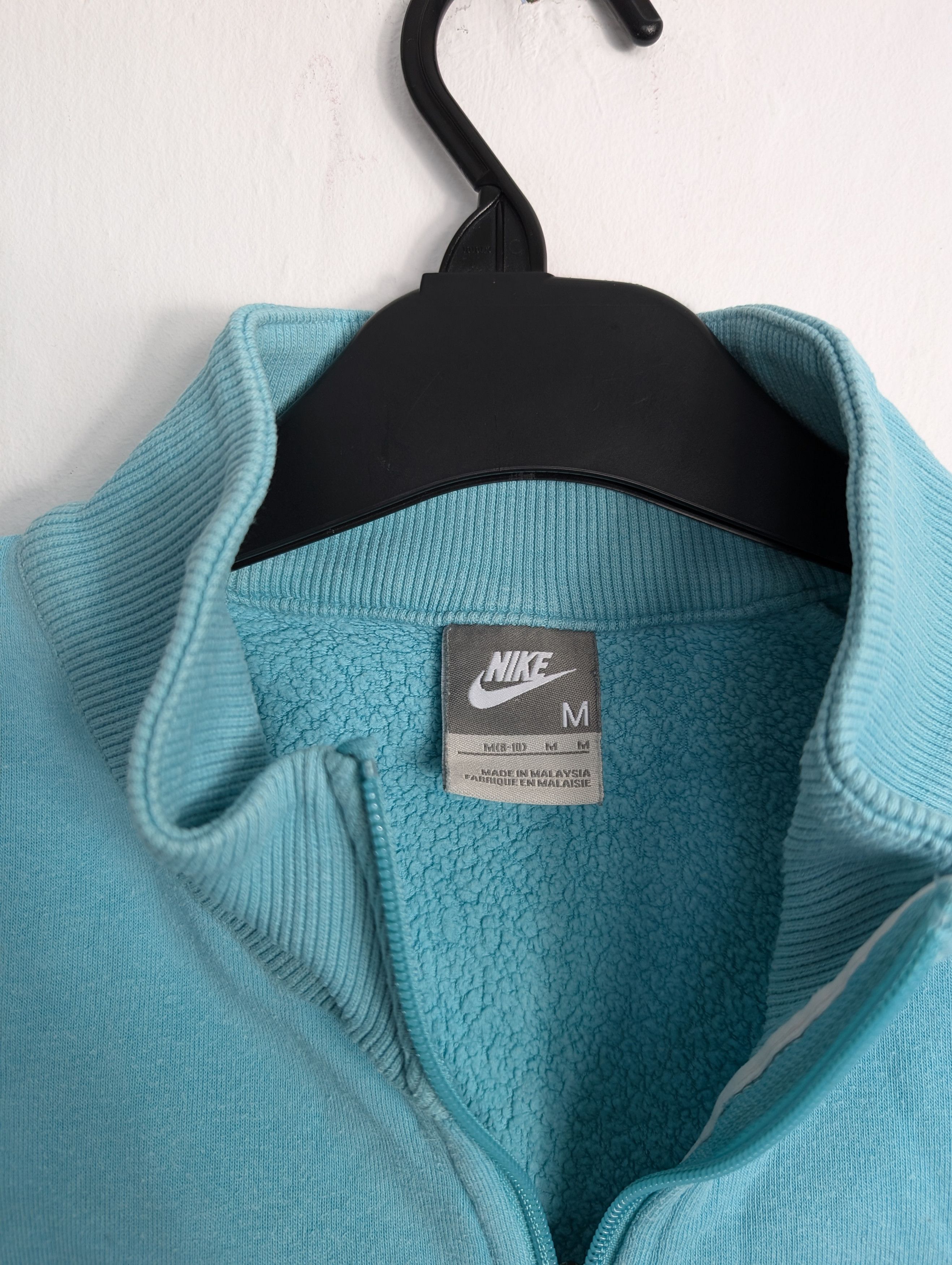 Nike Nike Women's Zip Sweatshirt Turquoise Crewneck Vintage Size M / US 6-8 / IT 42-44 - 3 Thumbnail