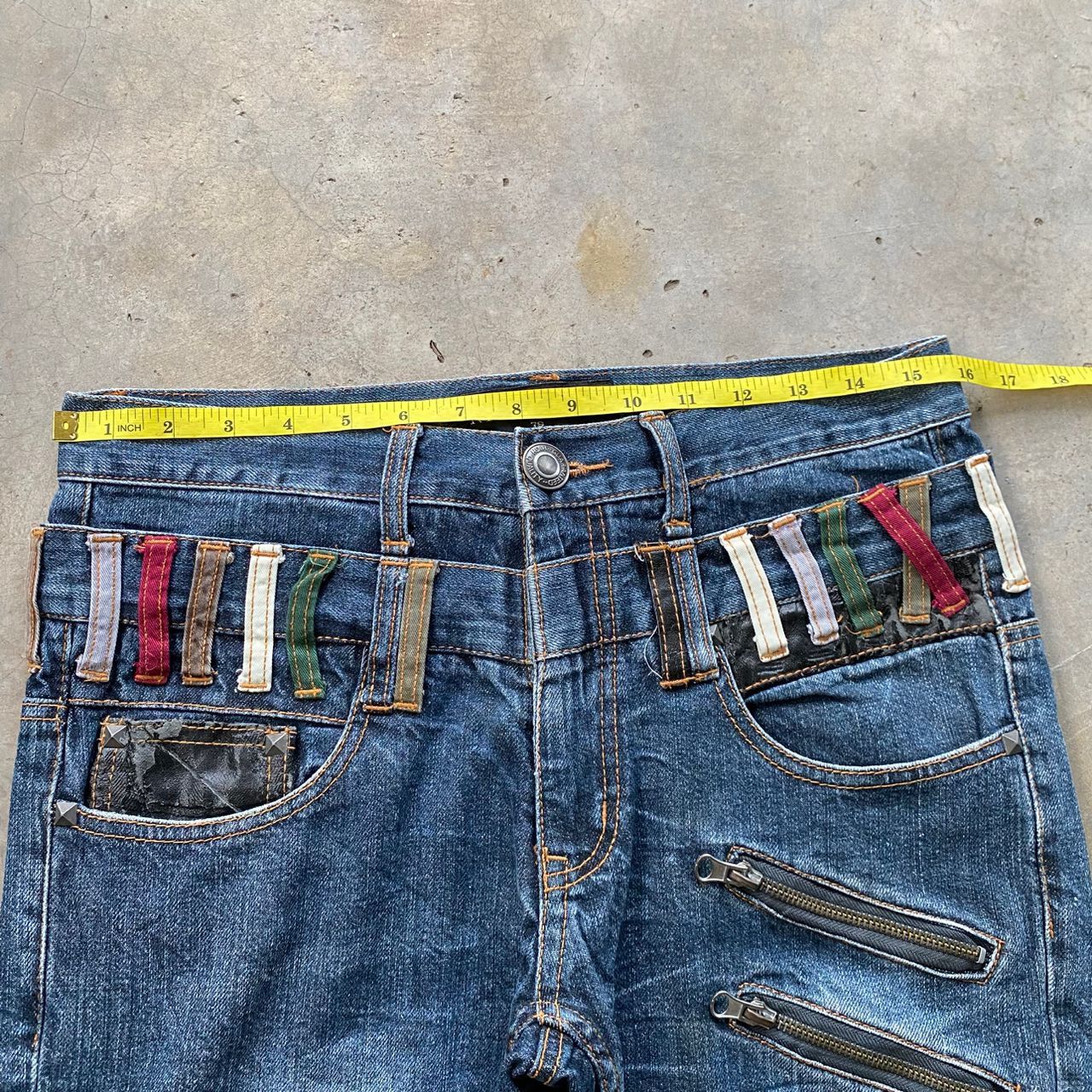 If Six Was Nine 💥Best Offer💥Vintage Nylaus Double Waist Distressed Denim Size US 32 / EU 48 - 8 Thumbnail