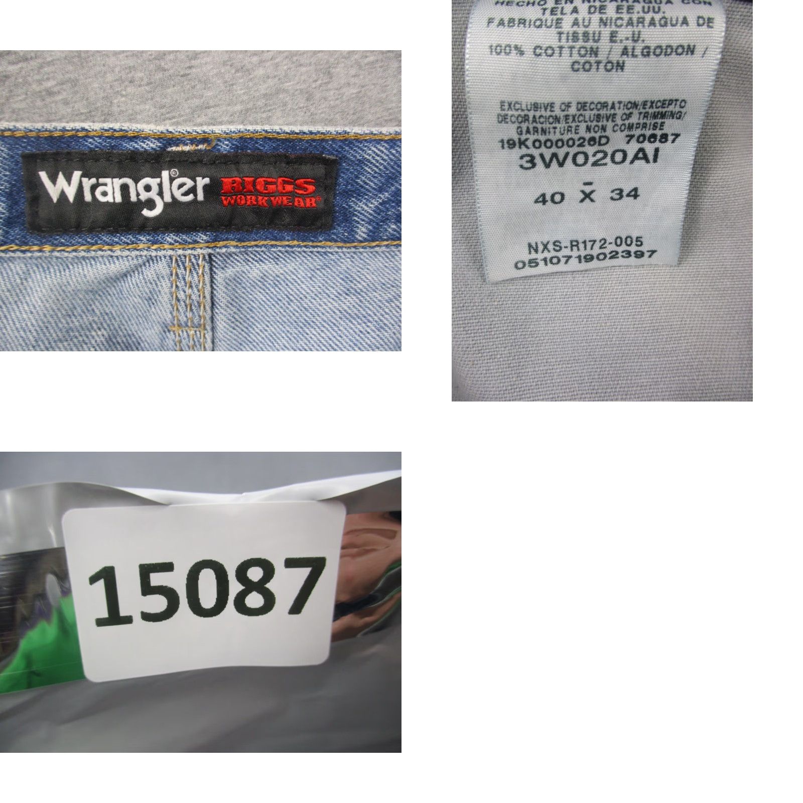 Wrangler VINTAGE Wrangler Riggs Workwear Jeans Carpenter 40x34 Men's 3W020AI Size US 40 / EU 56 - 9 Thumbnail