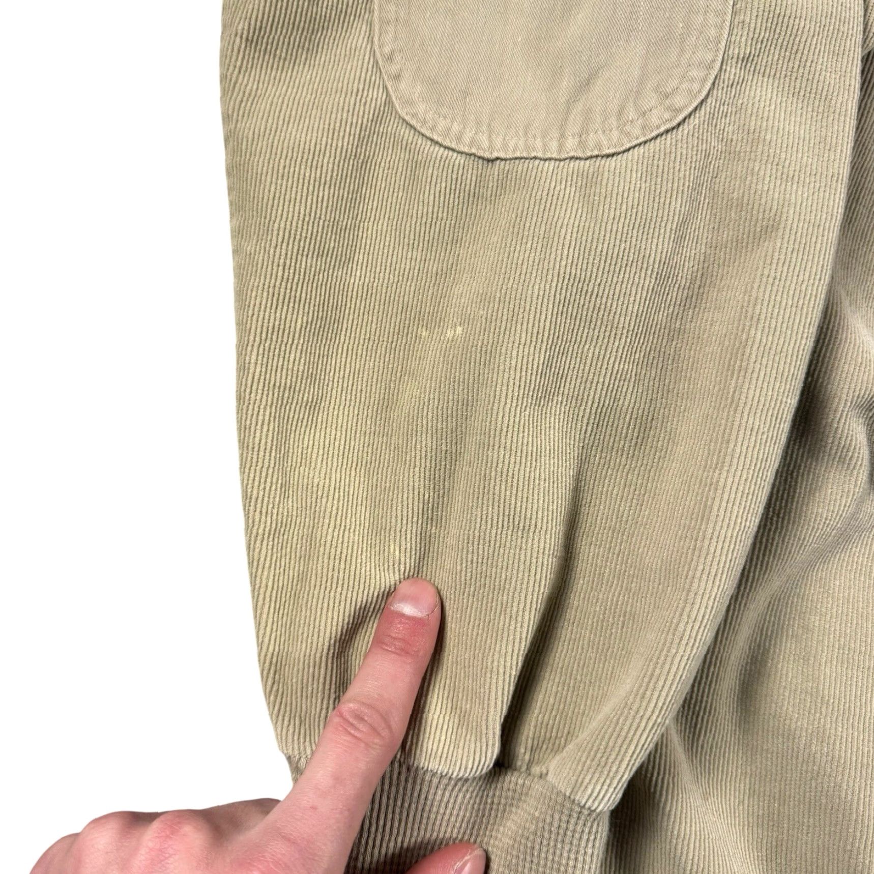 Vintage VINTAGE Corduroy Sweatshirt Jeans Jeans Mens Large Tall Elbow Patch Henley Pullover 90s Mens Size US L / EU 52-54 / 3 - 7 Thumbnail