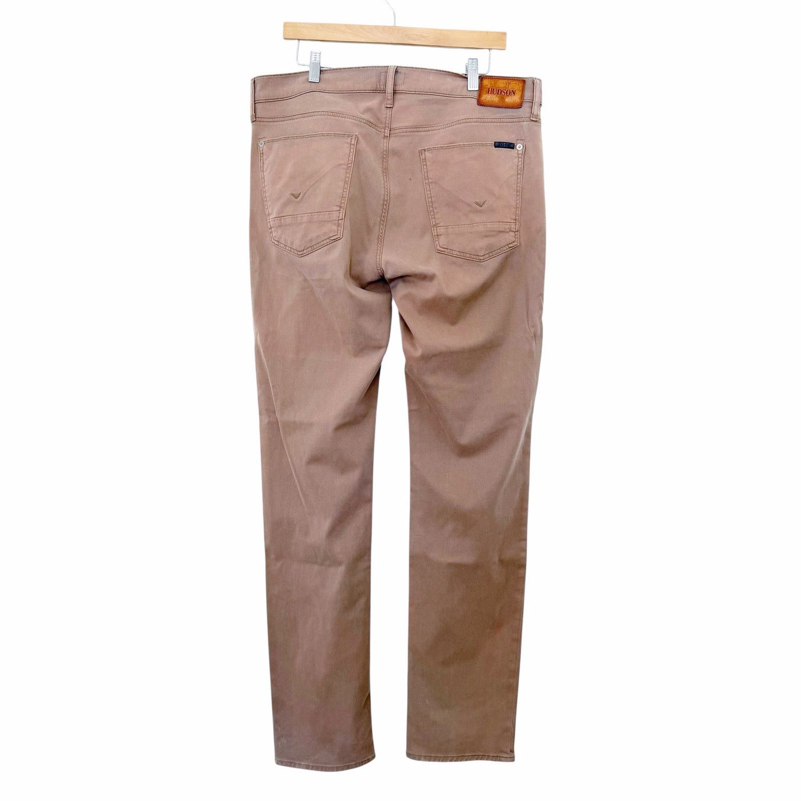 Hudson Hudson Tan Blake Slim Straight Zip Fly Jeans Sz 36 Size US 36 / EU 52 - 6 Thumbnail