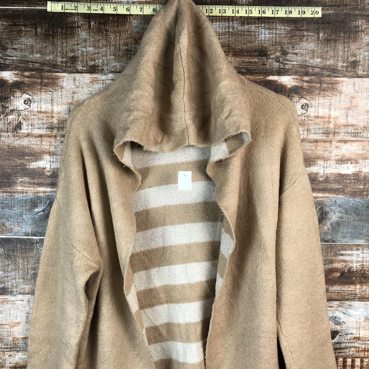 Homespun Knitwear × Japanese Brand Japanese Brand Brown knitwear cardigan Hoodie #A1556 Size L / US 10 / IT 46 - 5 Thumbnail