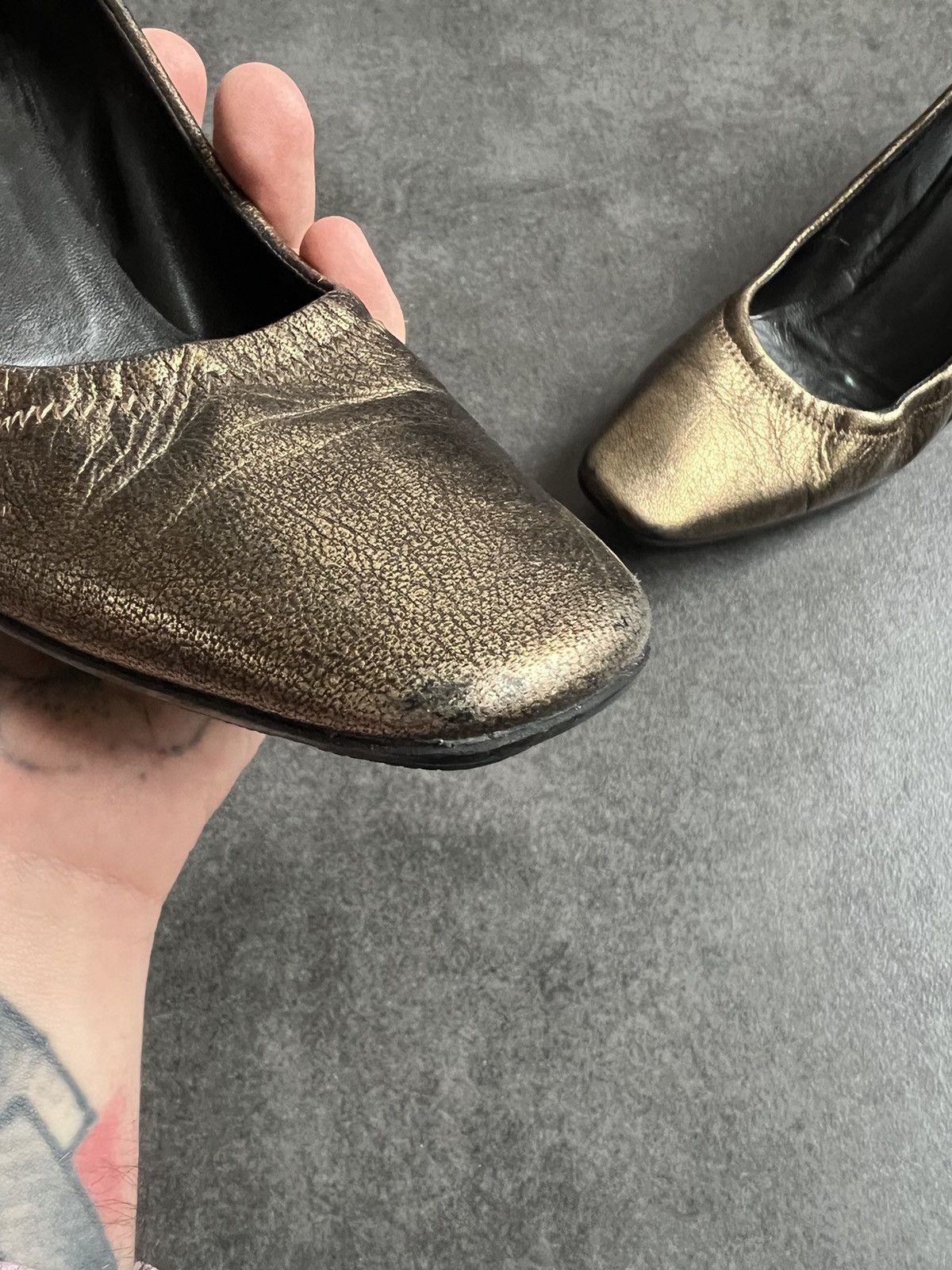 Miu Miu × Prada × Vintage PRADA Sport Ballets Kitten Heels Mules Toe Size US 5 / IT 35 - 6 Thumbnail