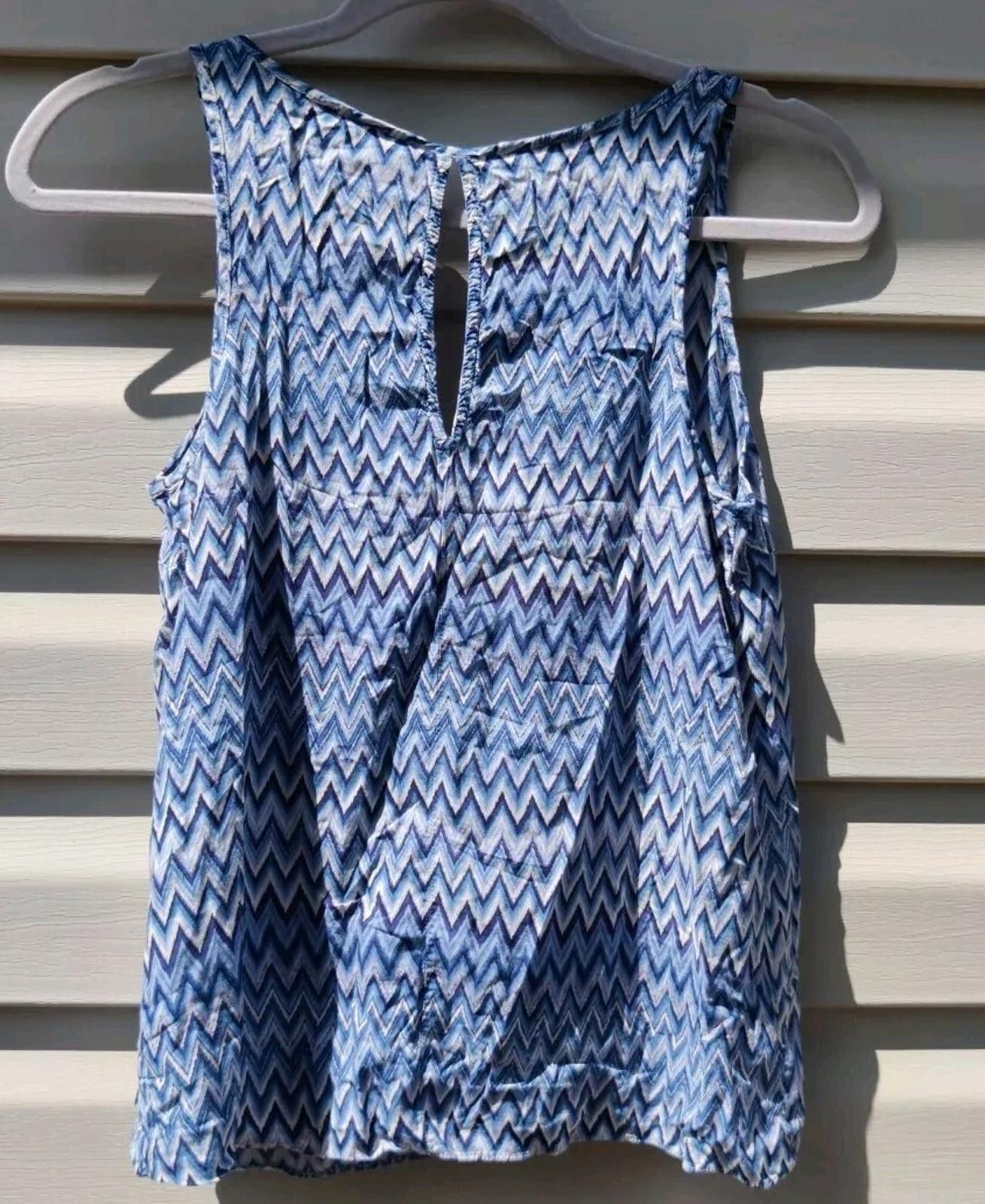 Lucky Brand Lucky Brand Womens Blouse Top Zig Zag Chevron Pattern Sz XS Size XS / US 0-2 / IT 36-38 - 4 Thumbnail