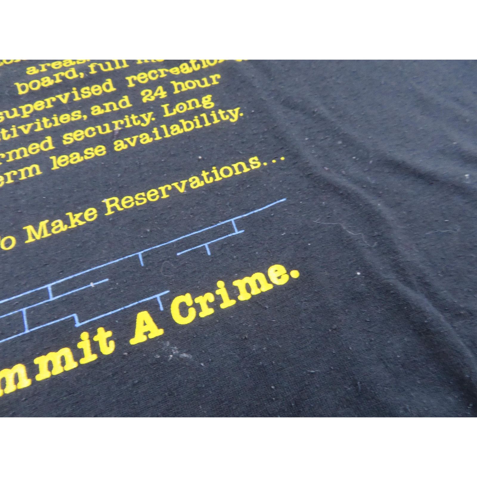 Russell Athletic Just Commit a Crime Funny T-Shirt, USA Made XL 1990s Size US XL / EU 56 / 4 - 5 Thumbnail