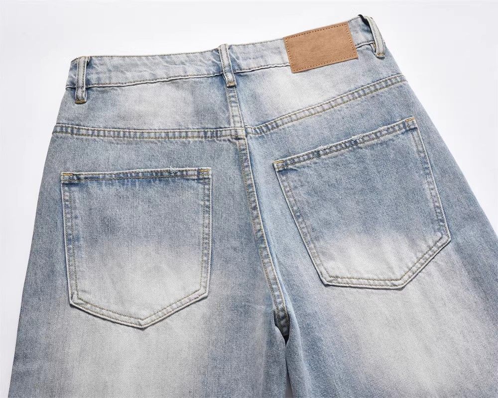 Japanese Brand × Jean Loose American style washed ripped jeans for men Size US 32 / EU 48 - 4 Thumbnail