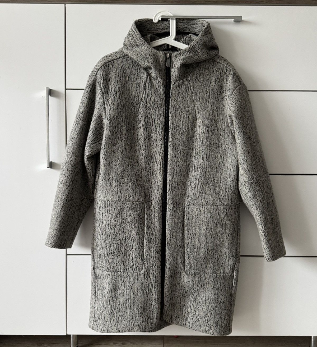 Norse Projects Norse Projects Signet Felt Hooded Coat – Grey Wool Size XS / US 0-2 / IT 36-38 - 1 Thumbnail