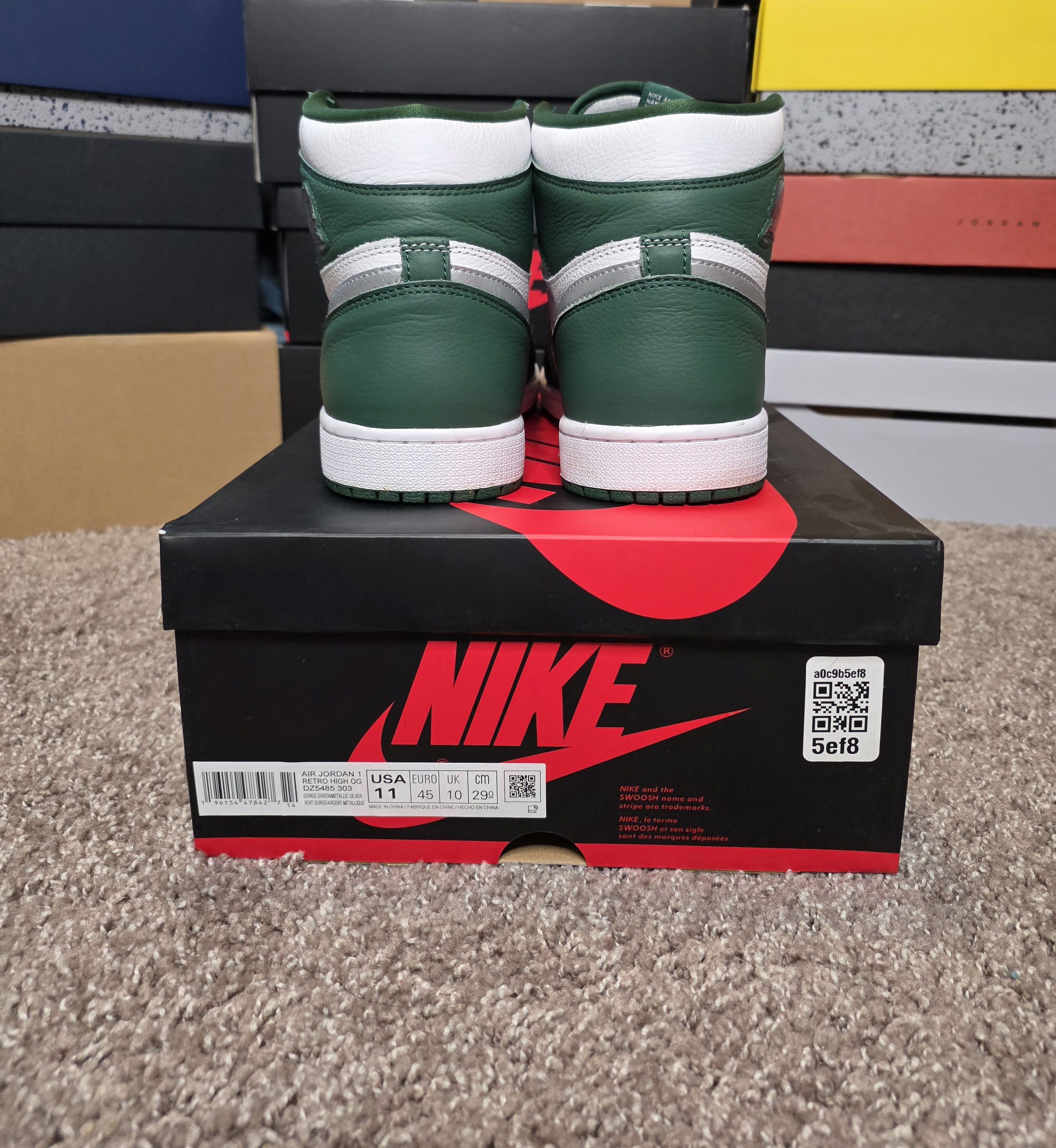 Jordan Brand Air Jordan 1 High Gorge Green Size US 11 / EU 44 - 4 Thumbnail