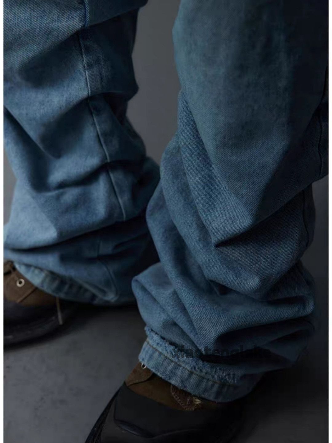 Jean × Vintage washed faded cleanfit yuppie bootcut pleated jeans Size US 34 / EU 50 - 4 Thumbnail