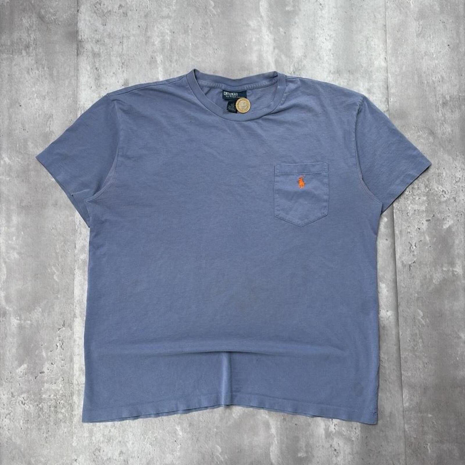 Polo Ralph Lauren Y2K Blue Polo Ralph Lauren Distressed Skater Pocket T-Shirt Size US M / EU 48-50 / 2 - 1 Thumbnail