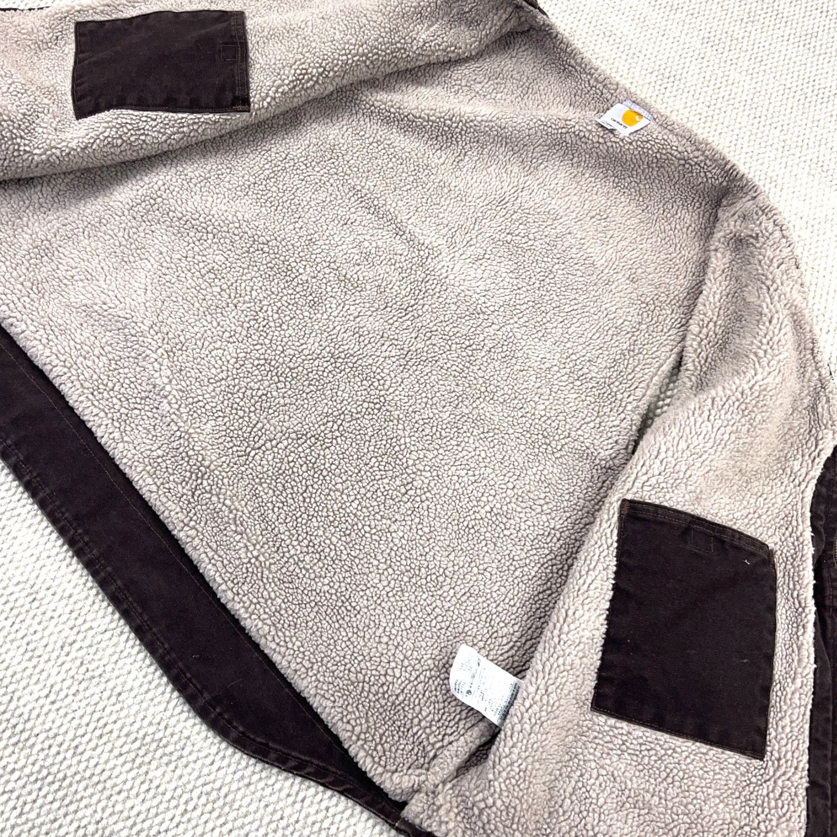 Carhartt VINTAGE Carhartt Jacket Vest Men 2XL Duck Canvas Quilted Lined Dark Brown 90s Outdoor USA Mens Size US XXL / EU 58 / 5 - 3 Thumbnail