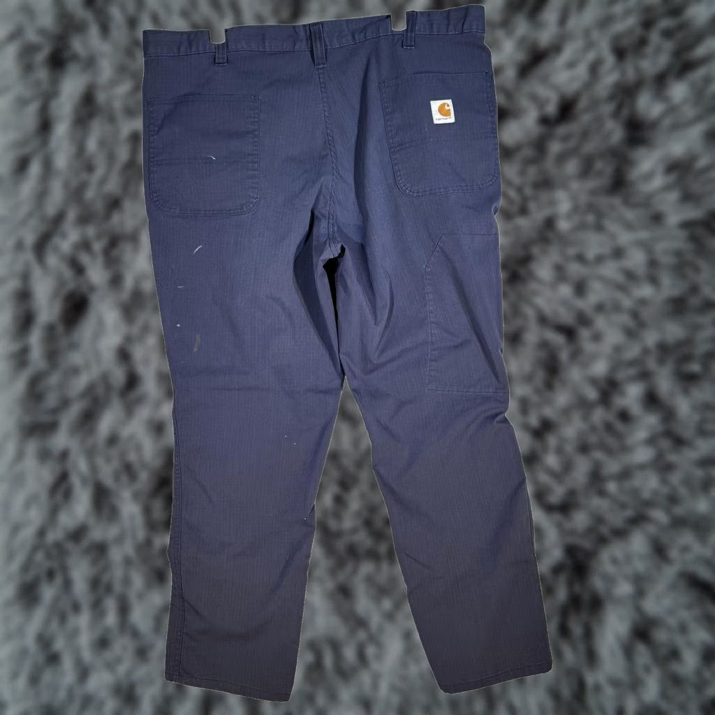 Carhartt Carhartt Pants Mens 40x30 Navy Ripstop Work Utility Relaxed Fit Paint Stains Size US 38 / EU 54 - 1 Thumbnail