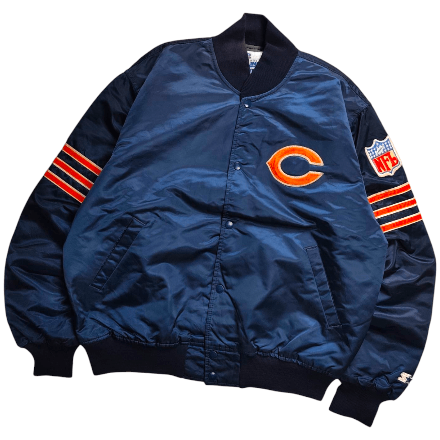 Vintage 80s Starter NFL Chicago Bears Satin Varsity Jacket