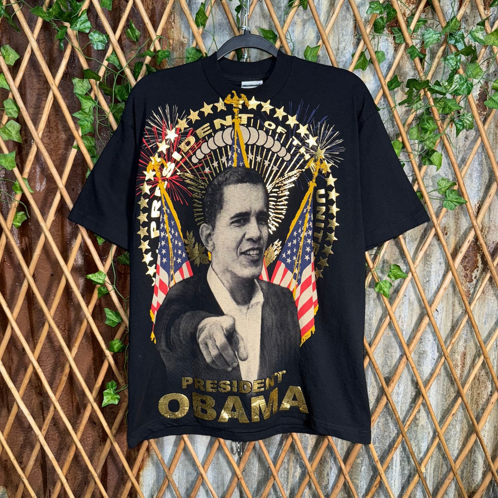 Vintage Vintage Y2K president of the United States AOP 2000s t-shirt Size US L / EU 52-54 / 3 - 1 Thumbnail