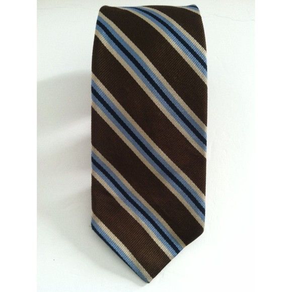 Bert Pulitzer BERT PULITZER MENS BROWN 100%SILK TIE WIDTH: 2 7/8" Size ONE SIZE - 2 Thumbnail