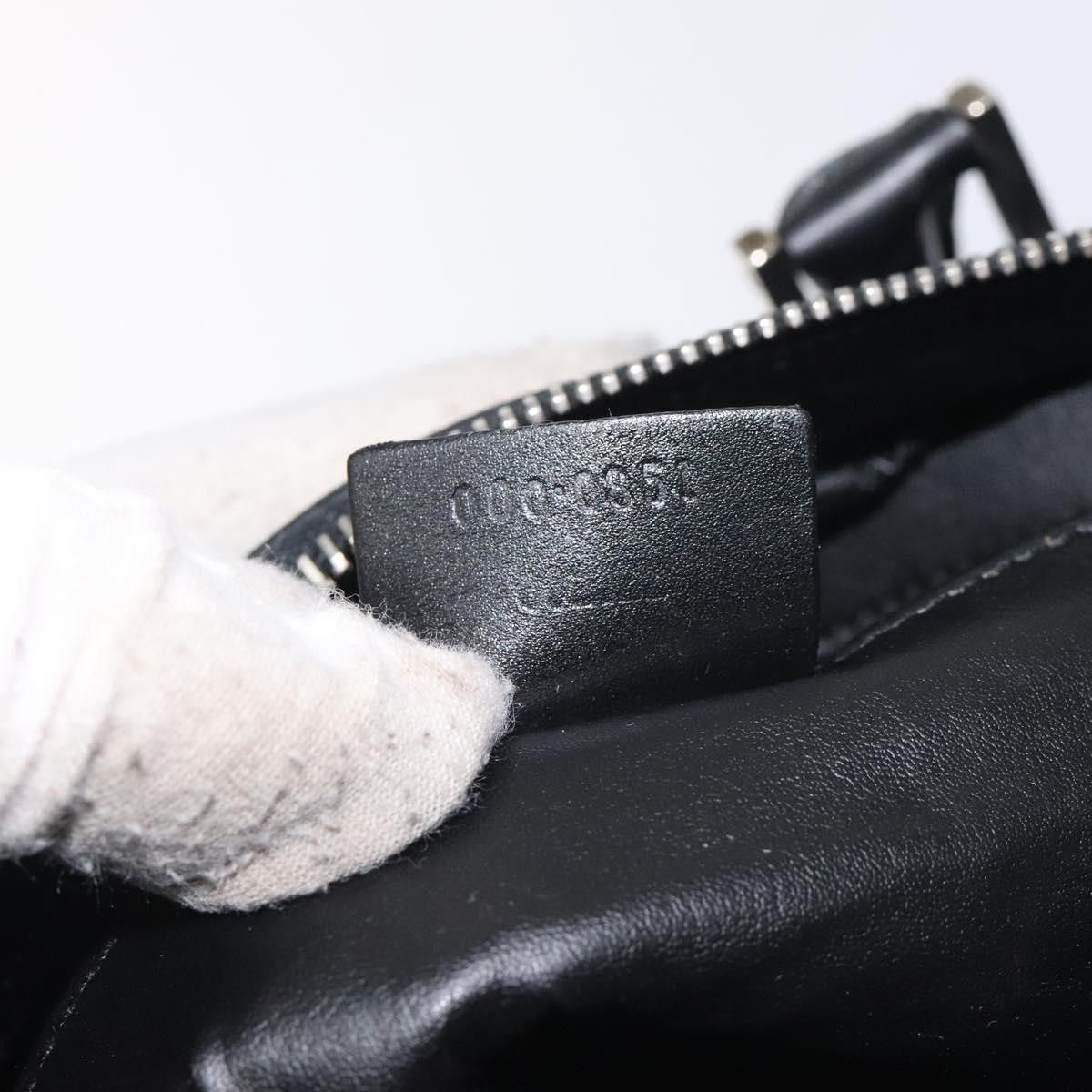 Gucci GUCCI GG Canvas Sherry Line Hand Bag Black Silver 000 0851 Size ONE SIZE - 20 Thumbnail