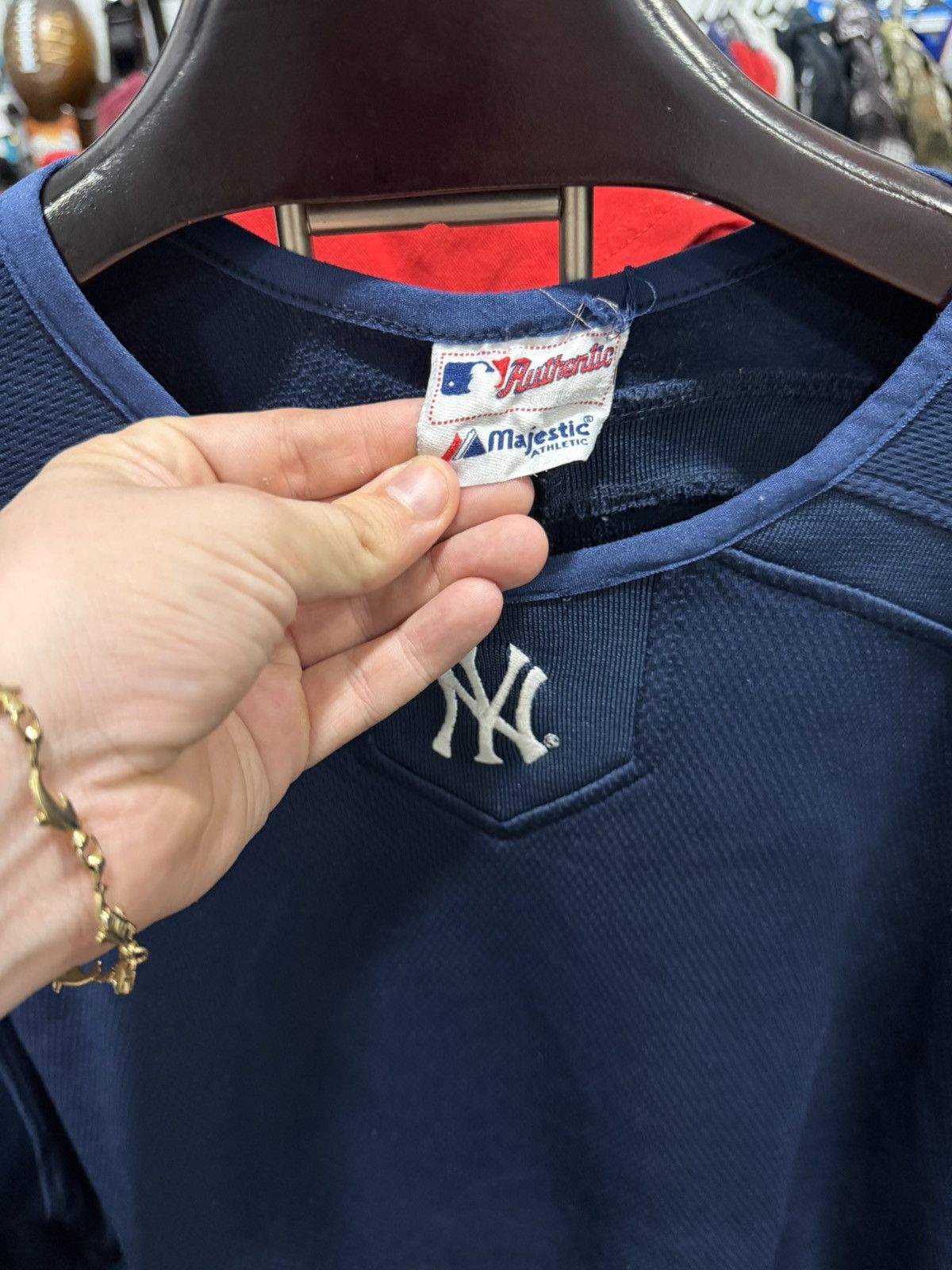 New York Yankees 2000s Vintage New York Yankees Therma Base Longsleeve XXL Size US XXL / EU 58 / 5 - 3 Thumbnail
