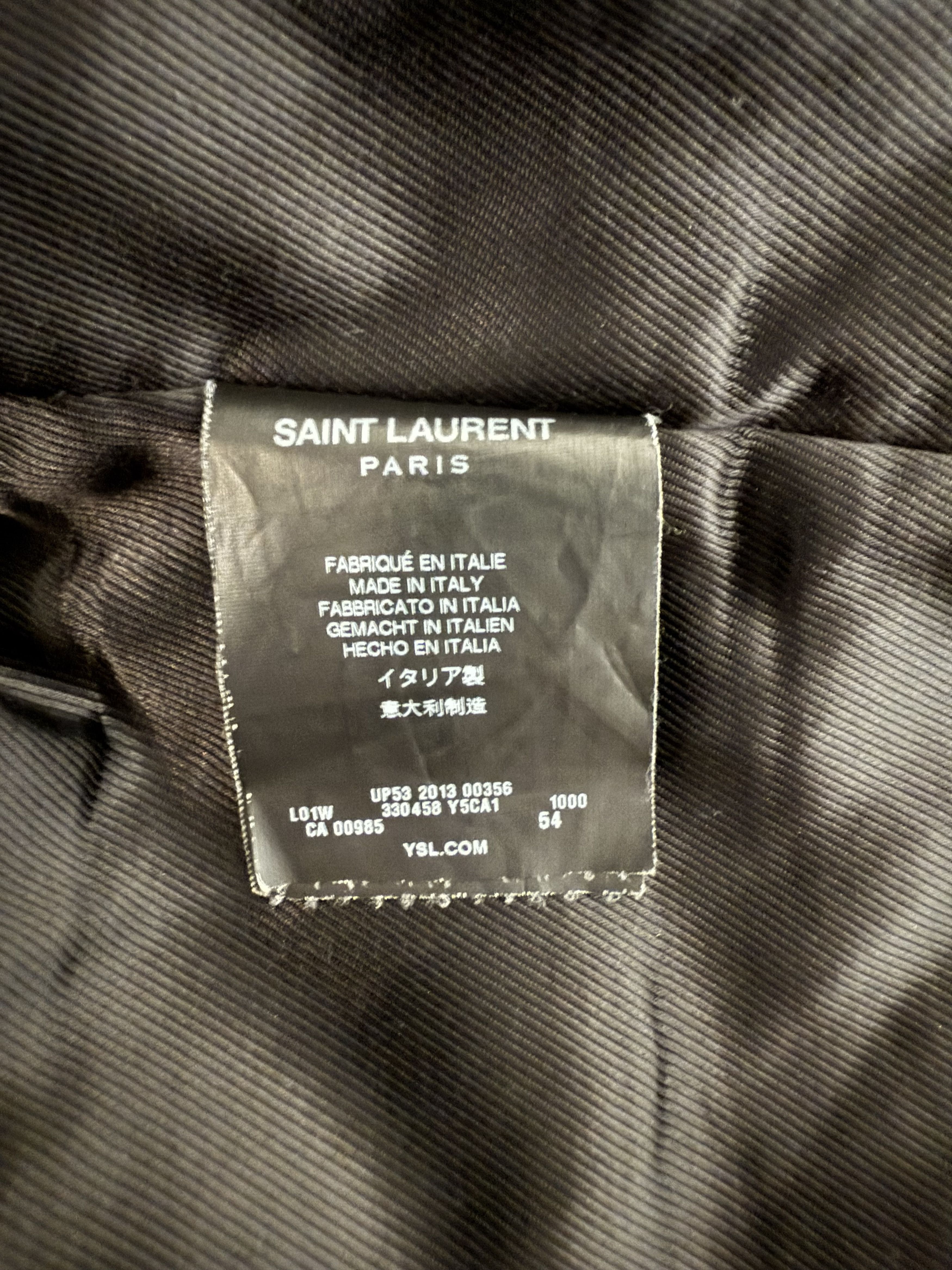 Saint Laurent Paris FW13 Sz54 Black L01 Lamb Leather Jacket Size US L / EU 52-54 / 3 - 9 Thumbnail