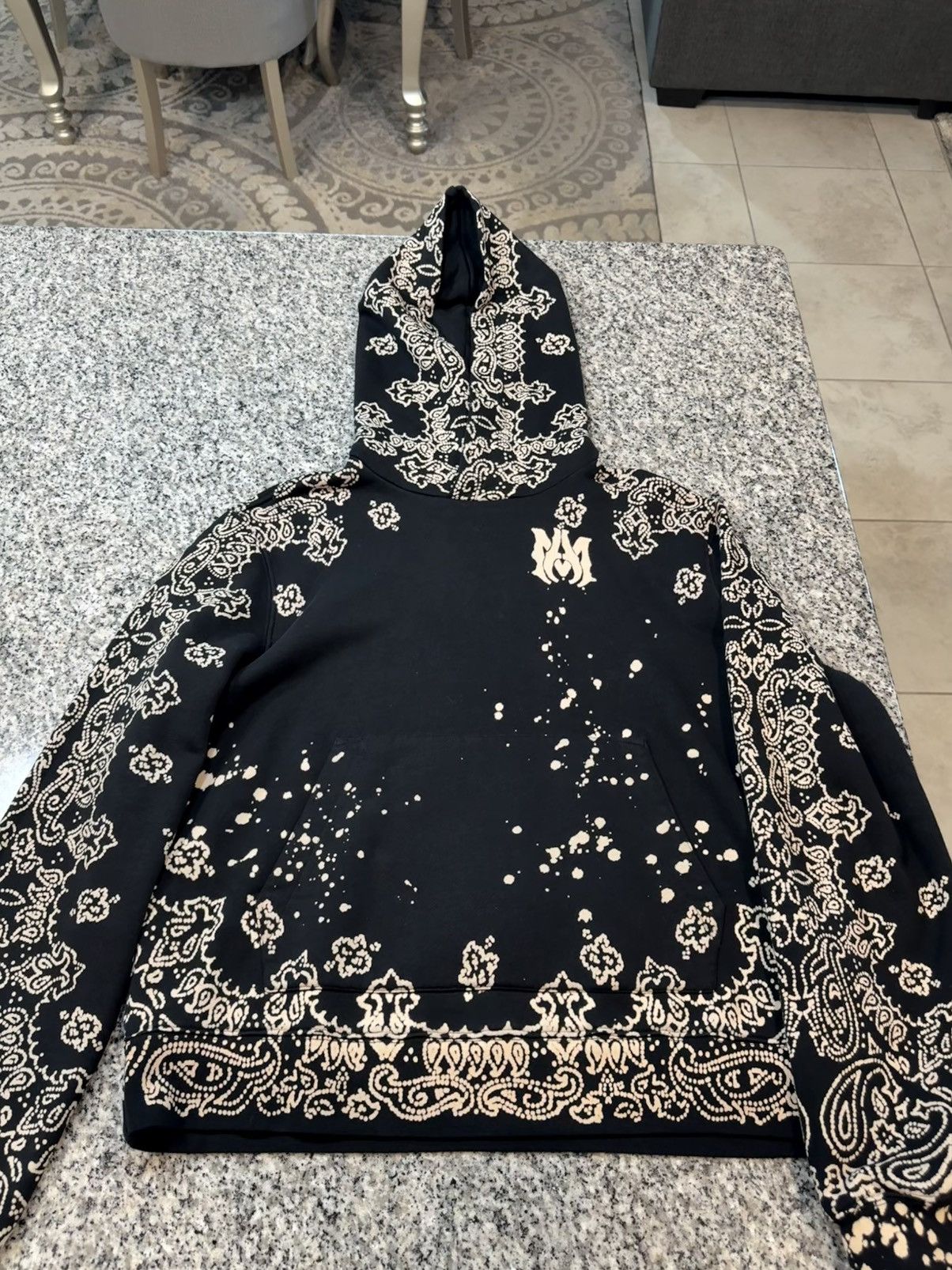 【大人気】Amiri Bleach All Over フーディ AMIRI-Bandana-Bleach-All-Over-