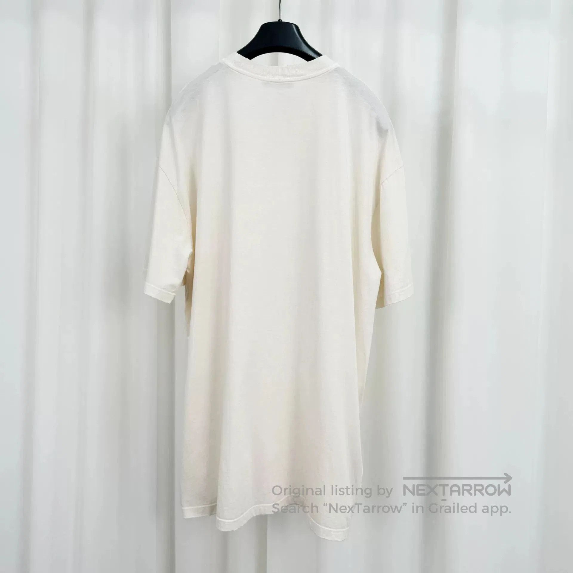 Prada Prada White Distressed Neck Triangle Logo Shirt. Size XS / US 0-2 / IT 36-38 - 2 Thumbnail