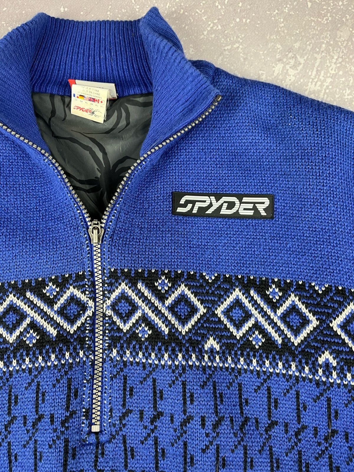 Spyder VINTAGE SPYDER 1/4 ZIP SPYDER LOGO PULLOVER XL Size US XL / EU 56 / 4 - 5 Thumbnail