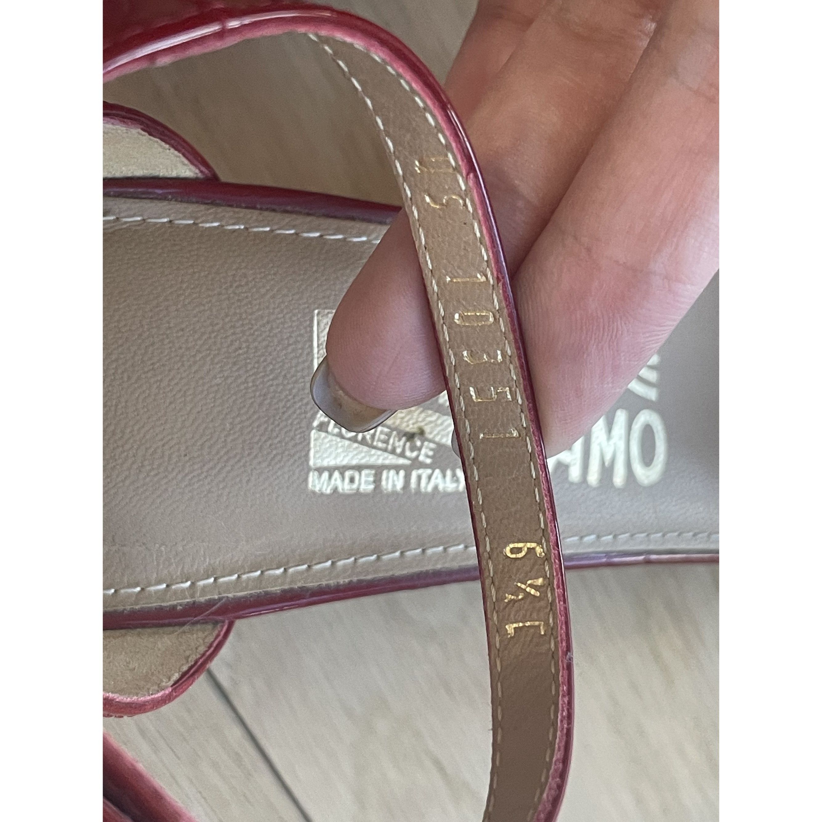 Salvatore Ferragamo Salvatore Ferragamo Red Patent Leather Heeled Sandals Womens Size US 6.5 / IT 36.5 - 7 Thumbnail