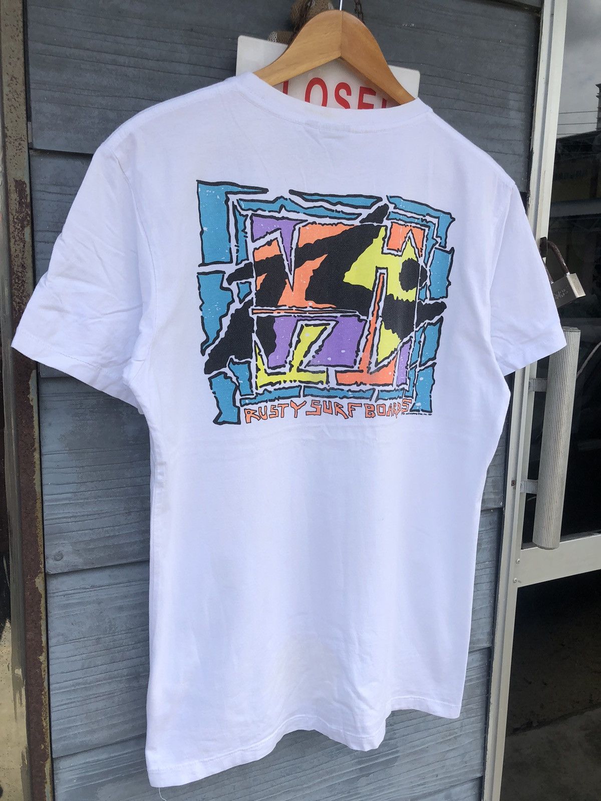 Japanese Brand × Vintage Vintage RARE 90s Rusty Surfboards Tshirt Size US M / EU 48-50 / 2 - 3 Thumbnail