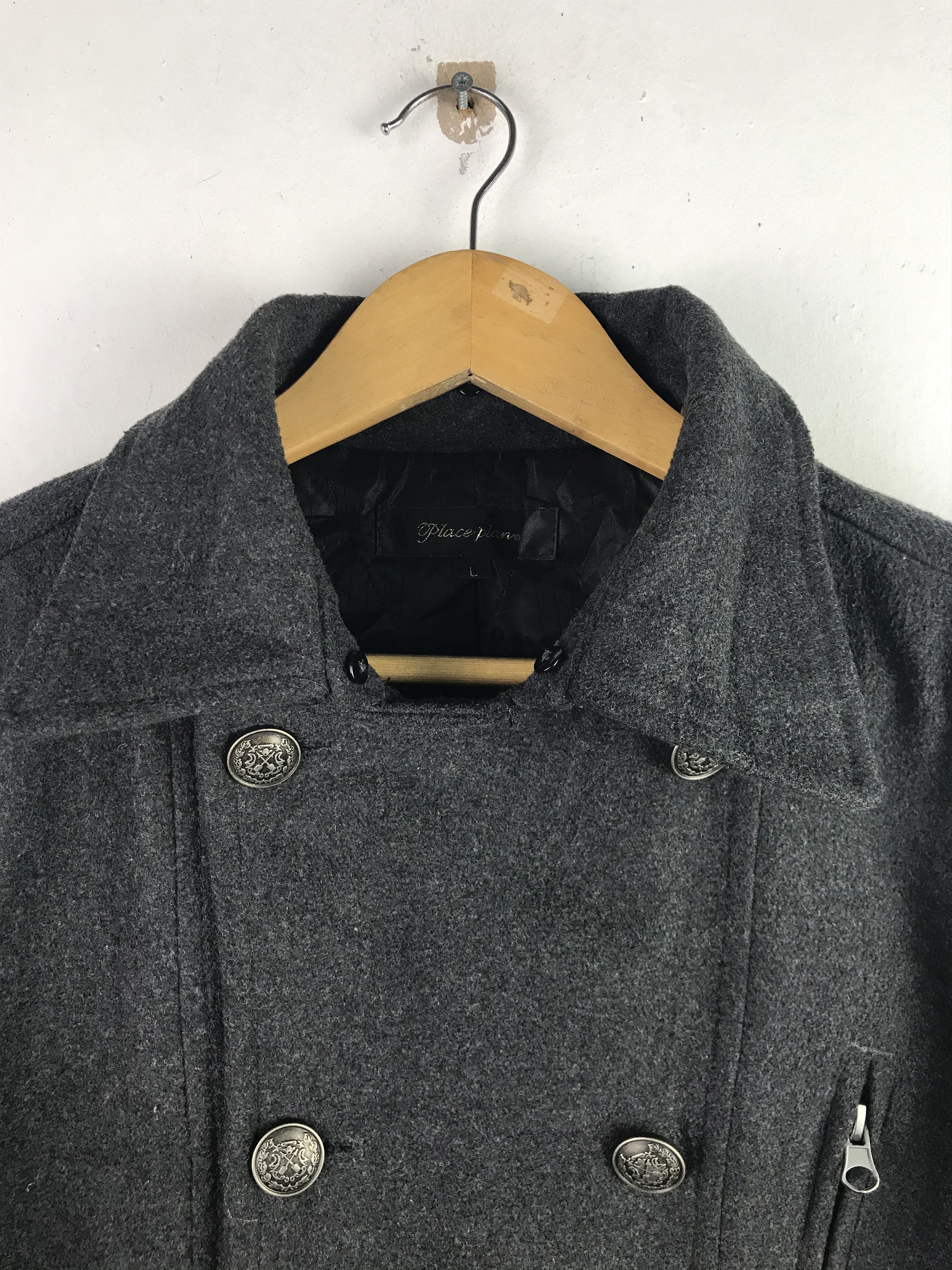 If Six Was Nine Vintage Bondage Punk Design Wool Jacket Size US L / EU 52-54 / 3 - 3 Thumbnail