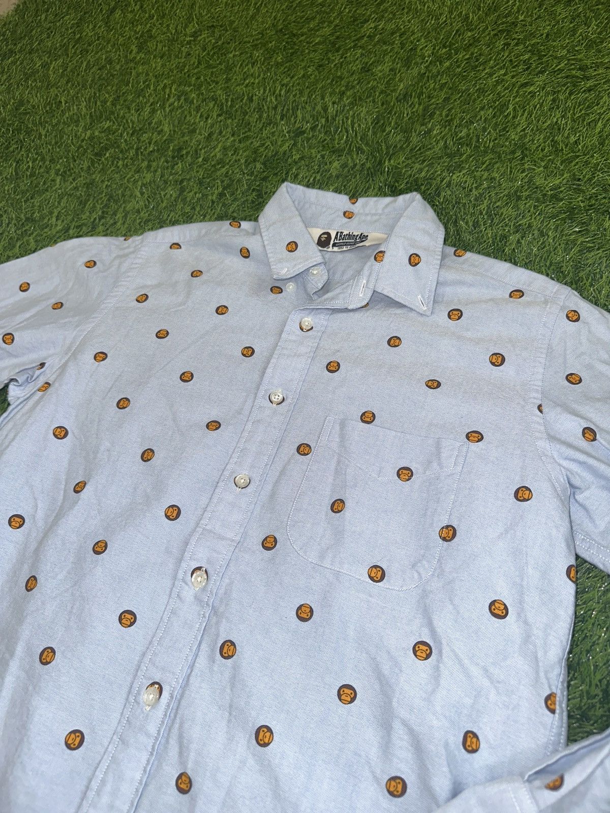 Bape Bape by a bathing ape baby milo collared shirt size Large Size US L / EU 52-54 / 3 - 3 Thumbnail
