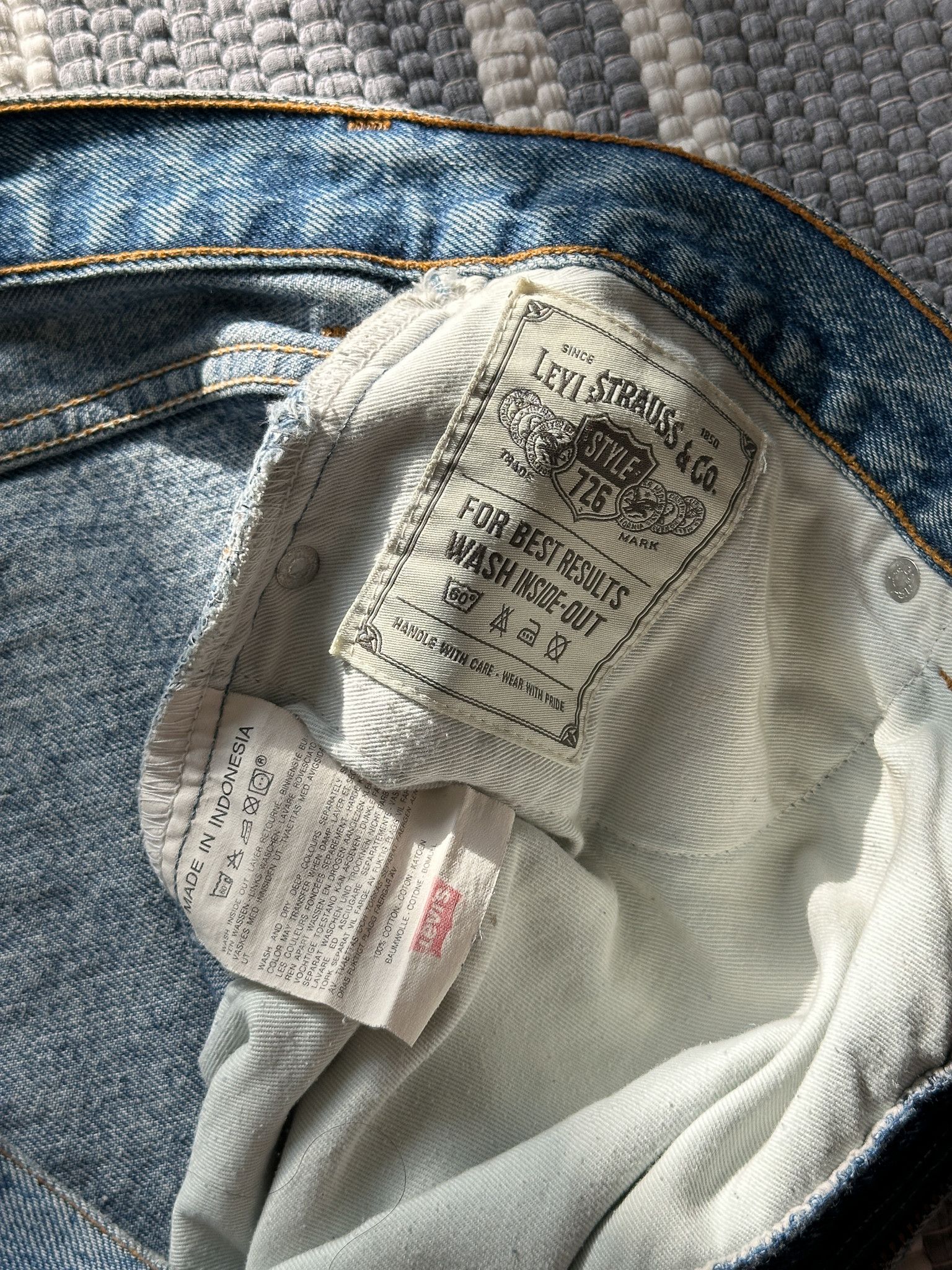 Levi's Vintage Levis 726 Blue Denim Jeans Silver Tab Size US 36 / EU 52 - 8 Thumbnail